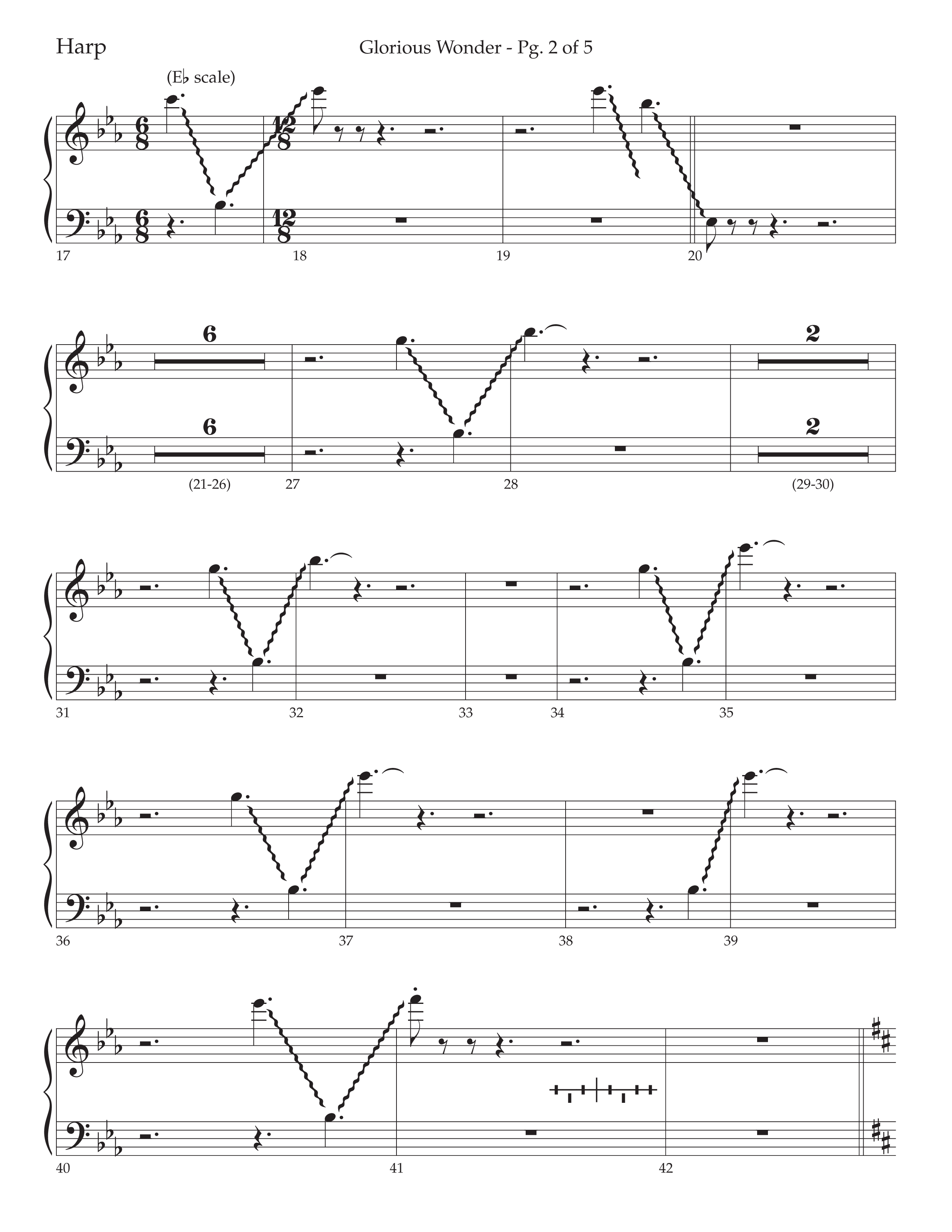 Glorious Wonder (Choral Anthem SATB) Harp (Lifeway Choral / Arr. Bradley Knight)