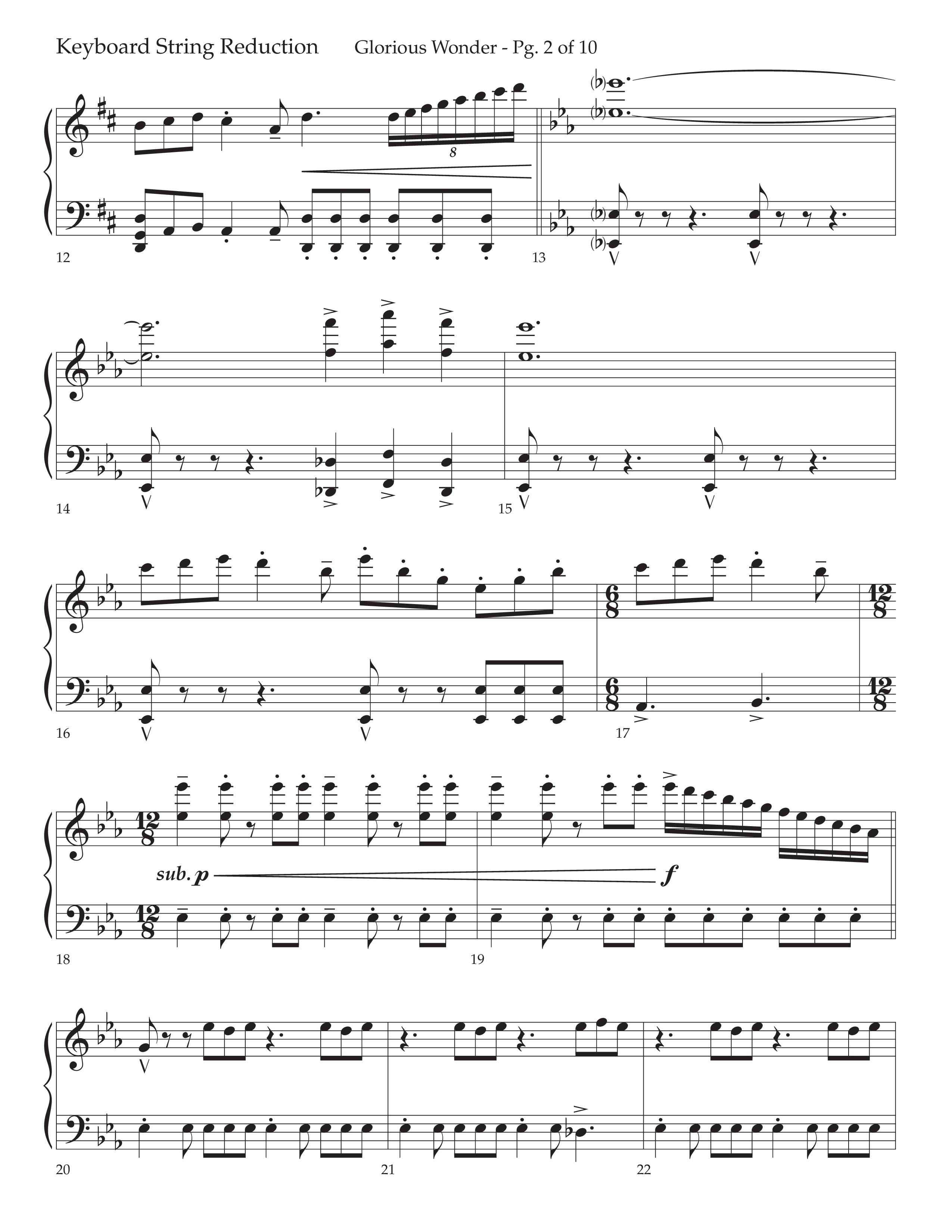 Glorious Wonder (Choral Anthem SATB) String Reduction (Lifeway Choral / Arr. Bradley Knight)