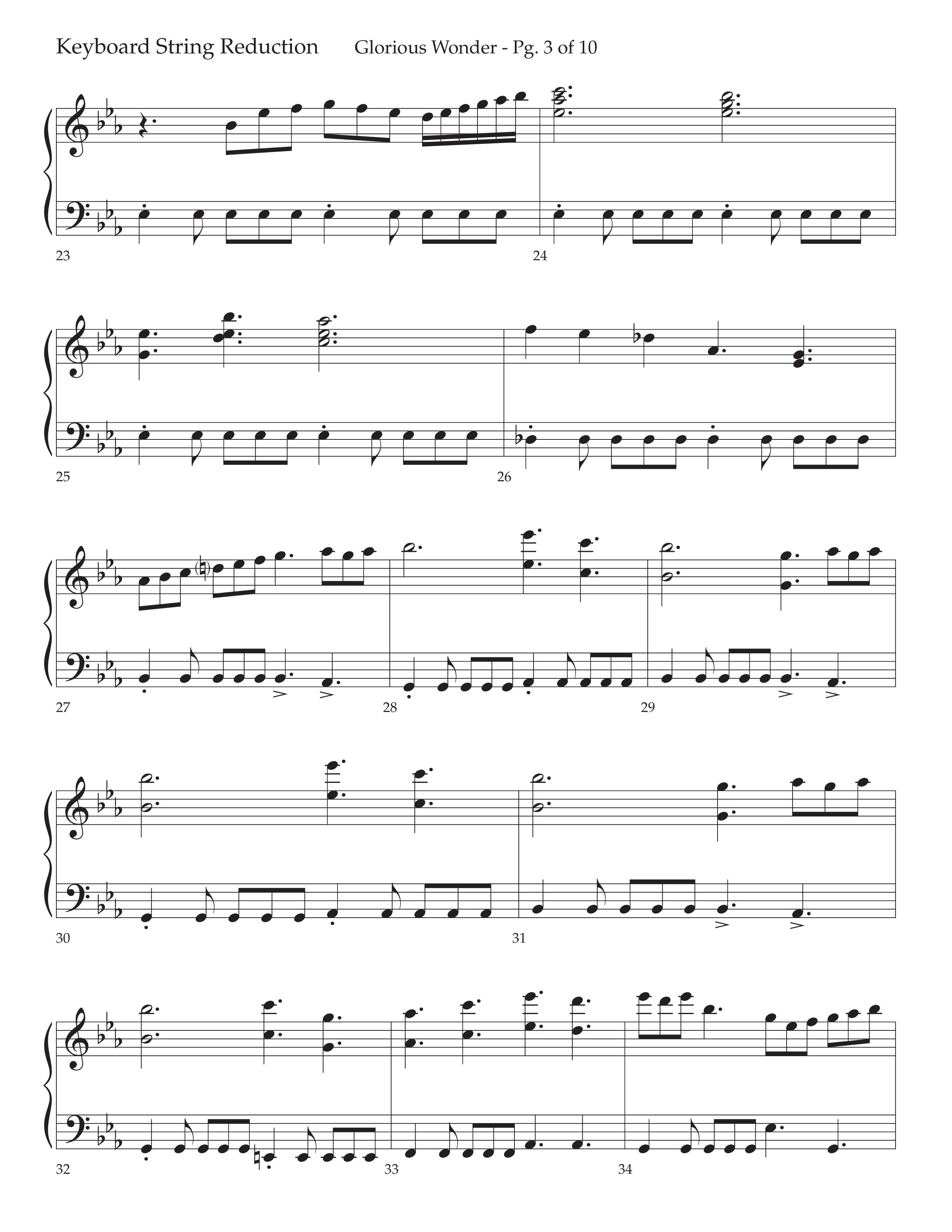 Glorious Wonder (Choral Anthem SATB) String Reduction (Lifeway Choral / Arr. Bradley Knight)