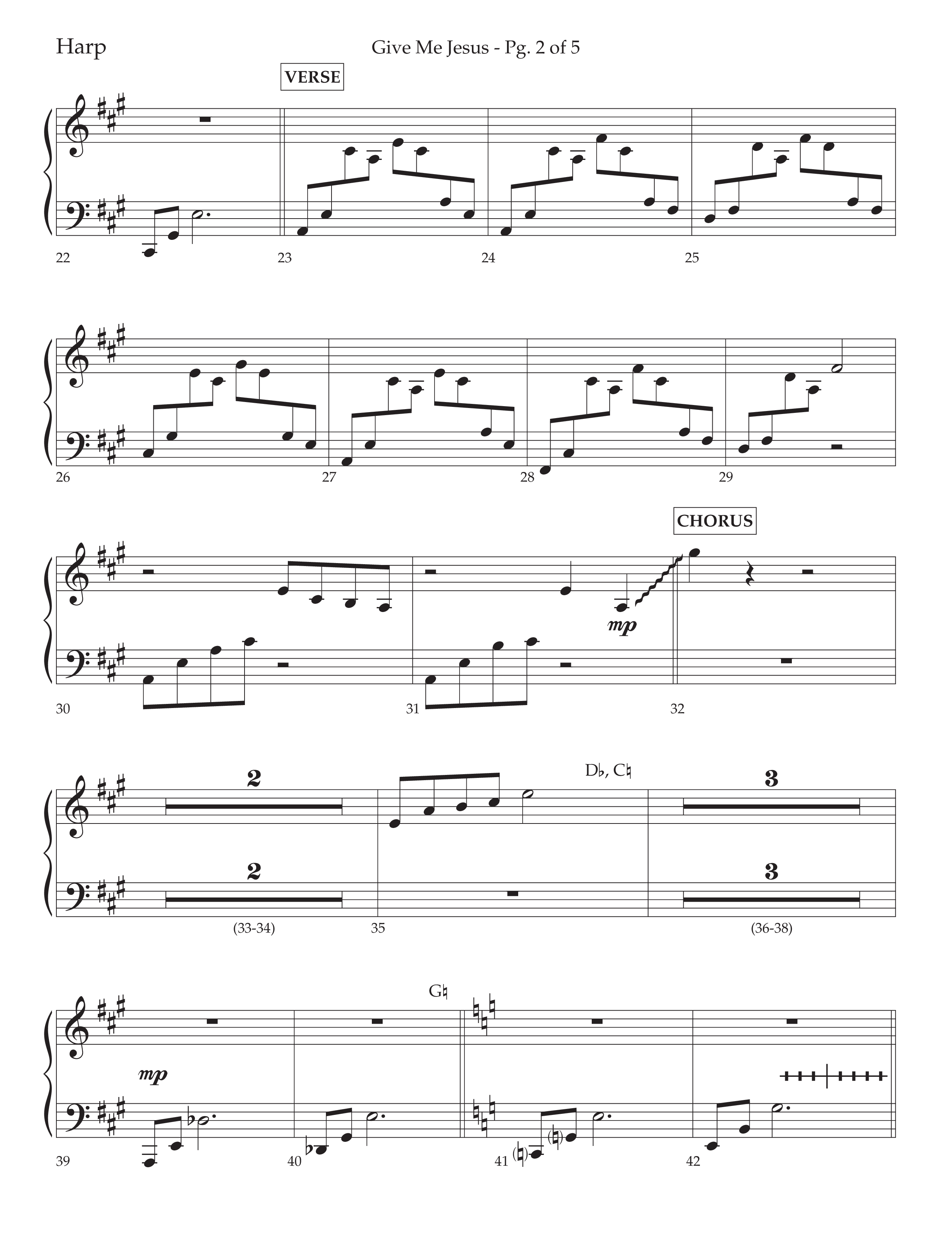 Give Me Jesus (With He's All I Need) (Choral Anthem SATB) Harp (Lifeway Choral / Arr. Bradley Knight)