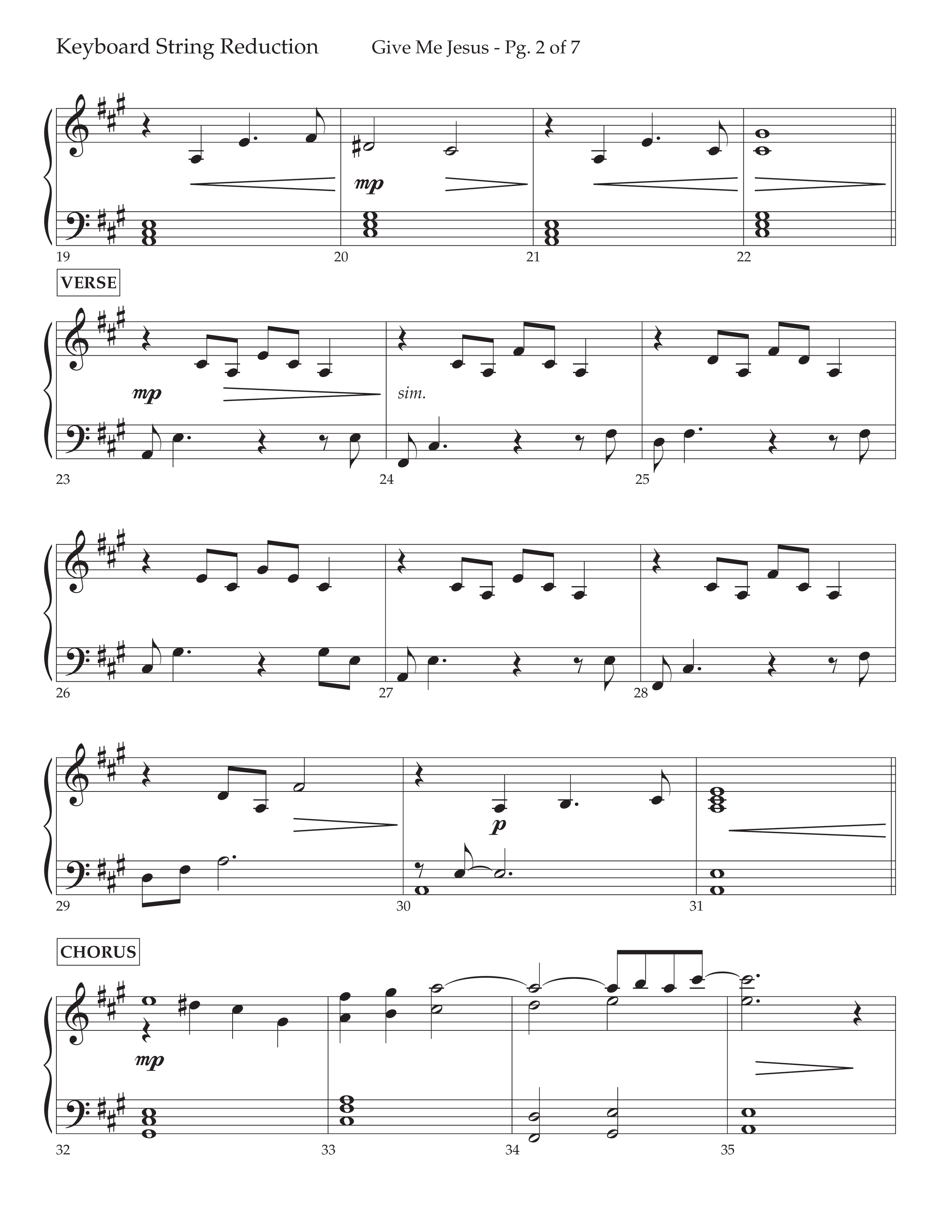 Give Me Jesus (With He's All I Need) (Choral Anthem SATB) String Reduction (Lifeway Choral / Arr. Bradley Knight)
