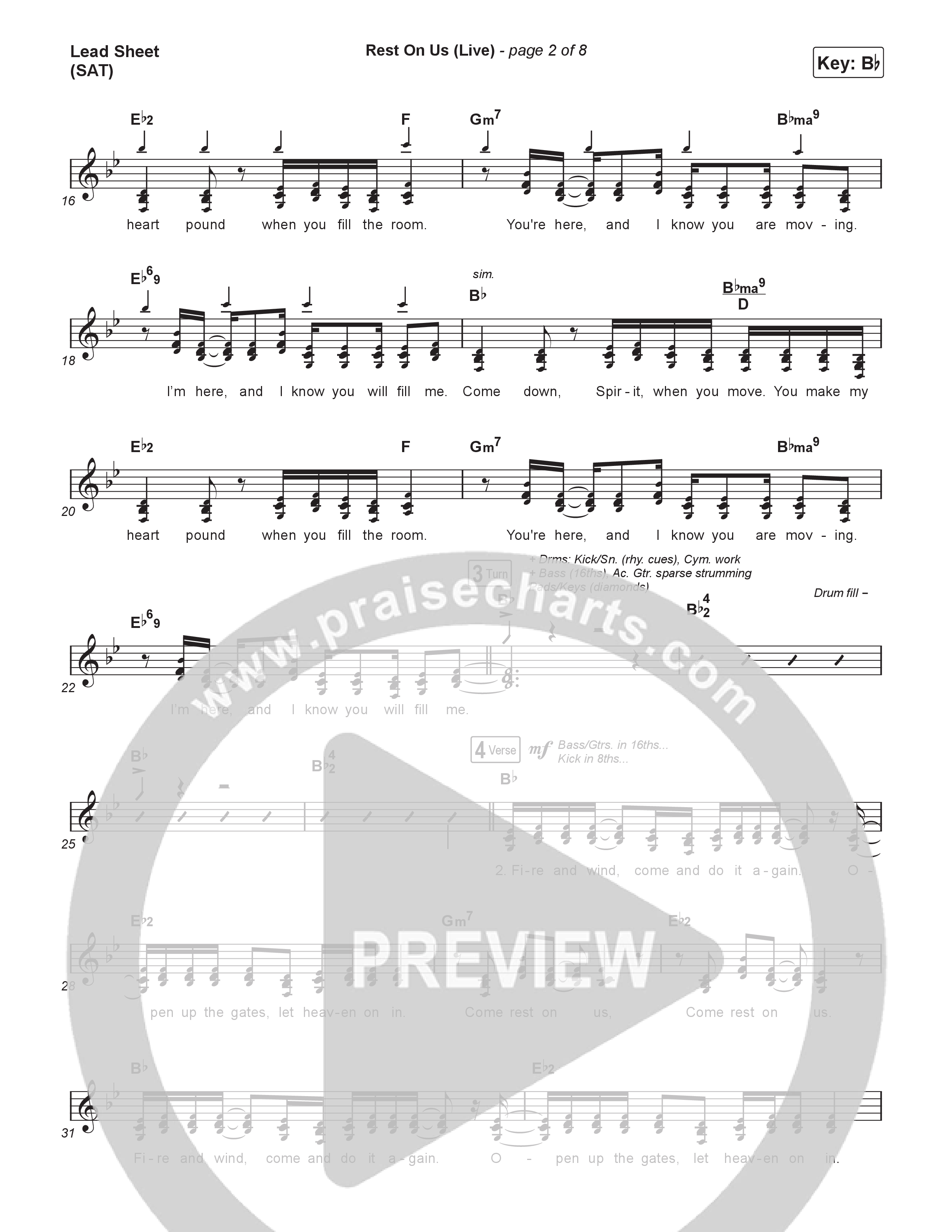 Rest On Us (Live) Lead Sheet (SAT) (Housefires)