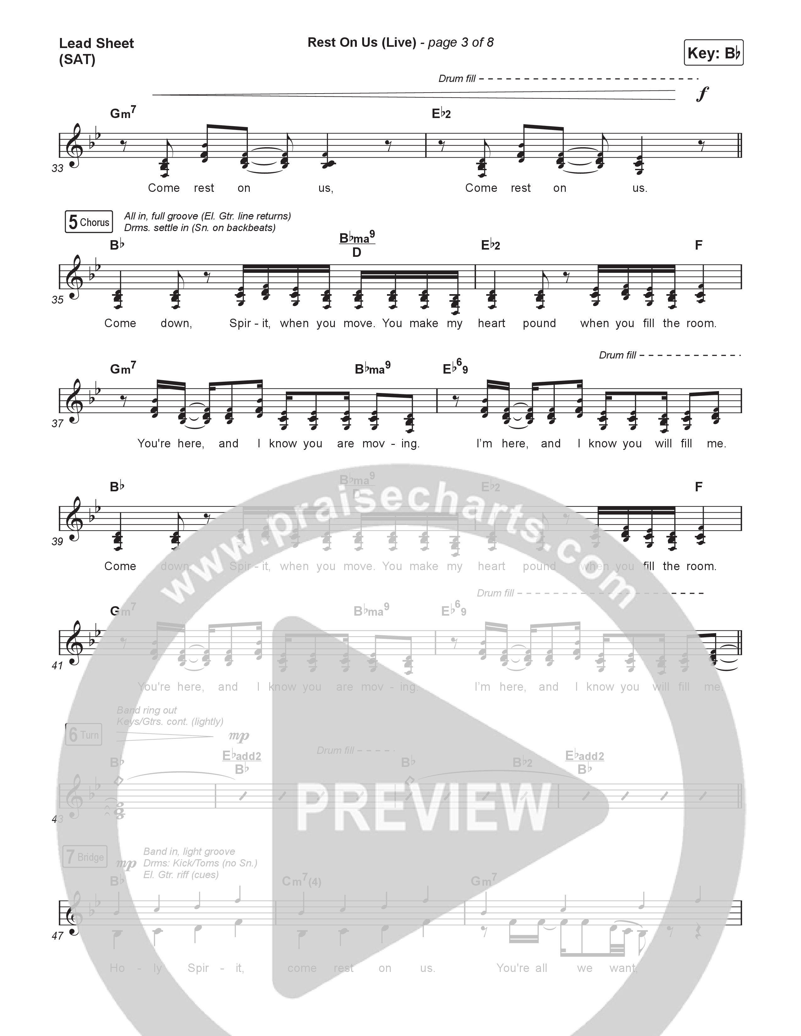 Rest On Us (Live) Lead Sheet (SAT) (Housefires)