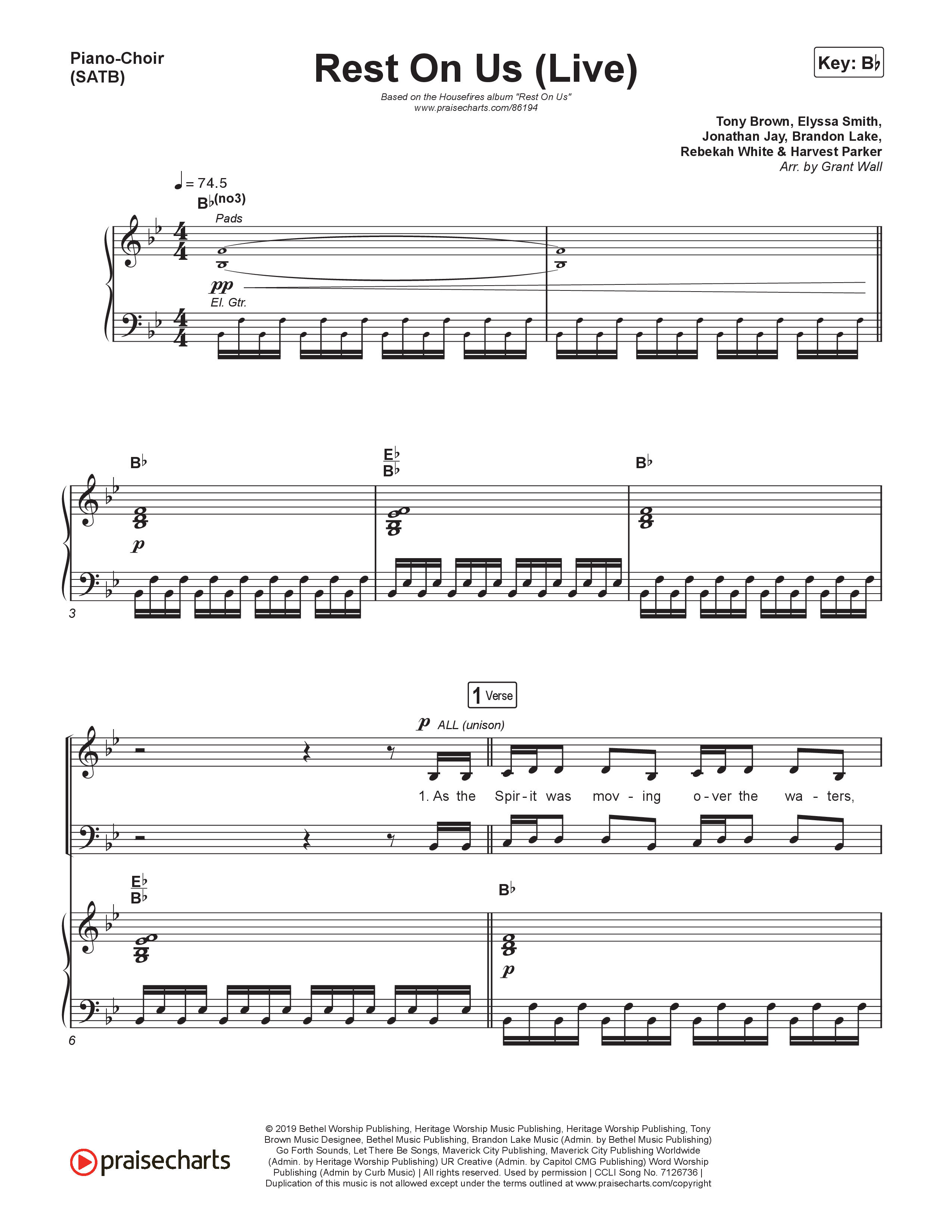 Rest On Us (Live) Piano/Vocal Pack (Housefires)