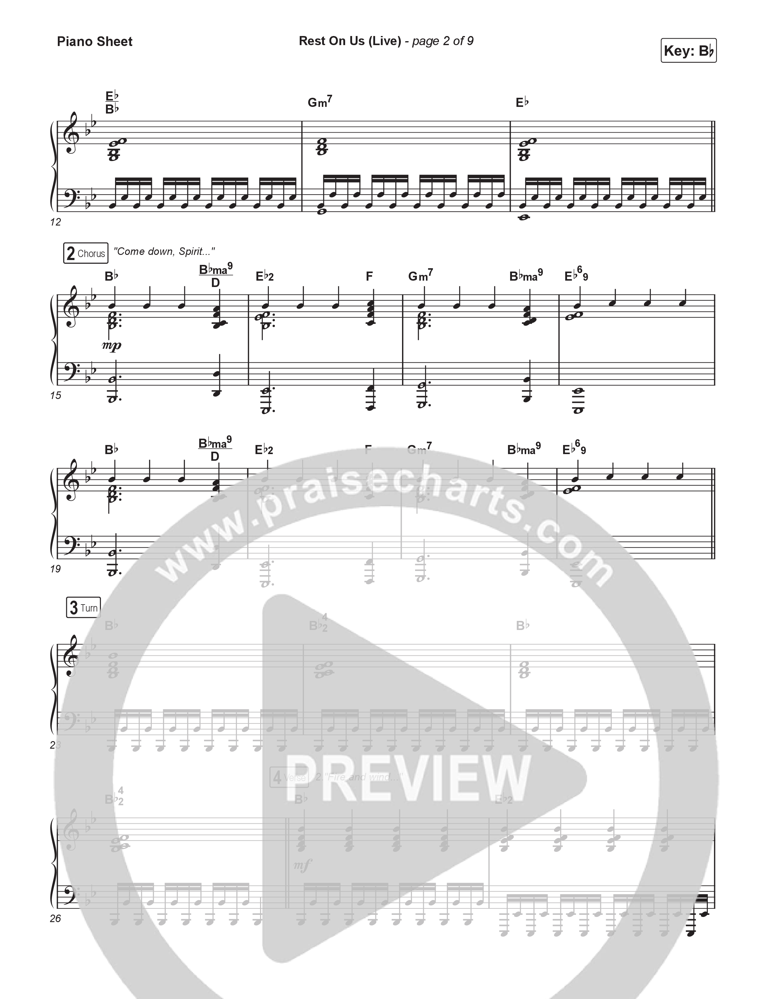 Rest On Us (Live) Piano Sheet (Housefires)