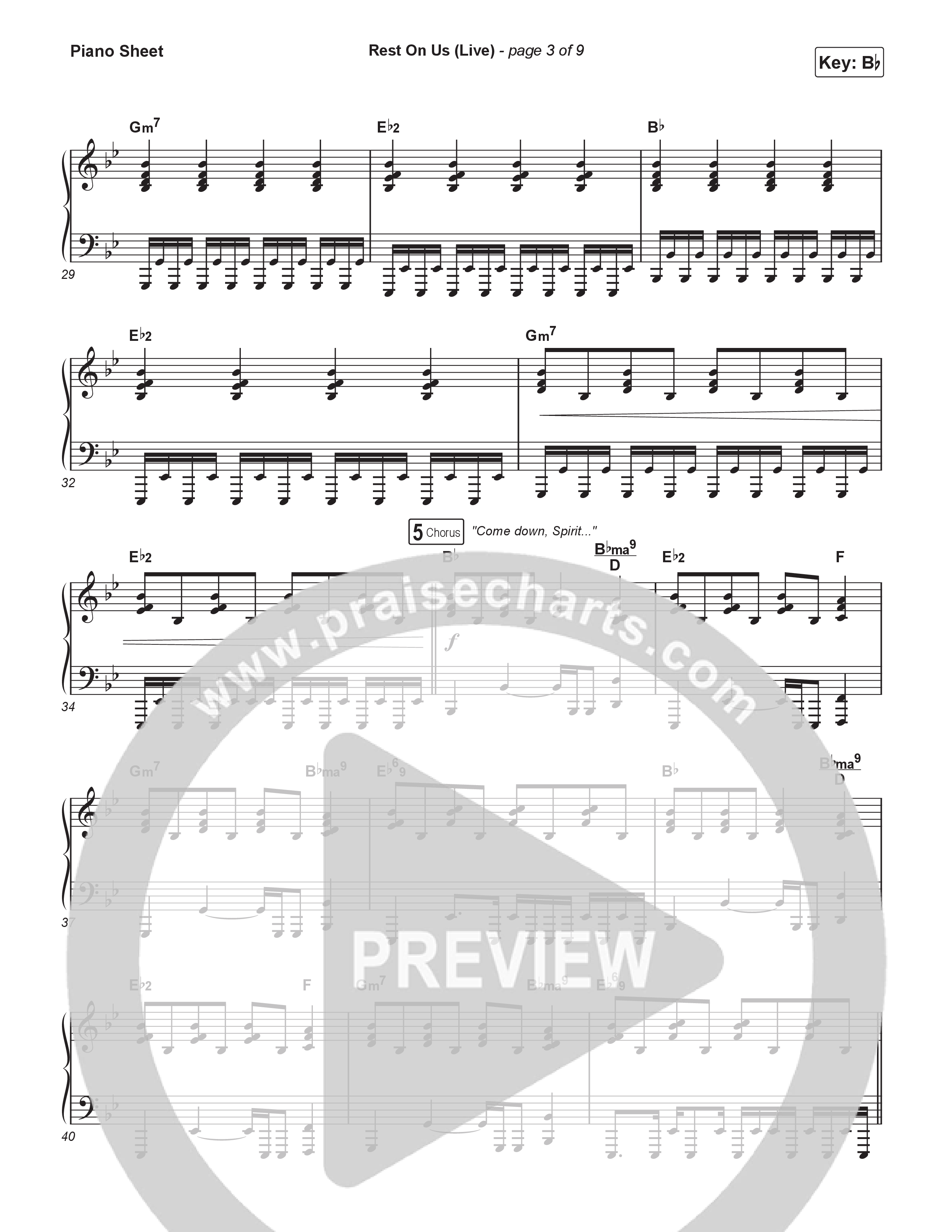 Rest On Us (Live) Piano Sheet (Housefires)