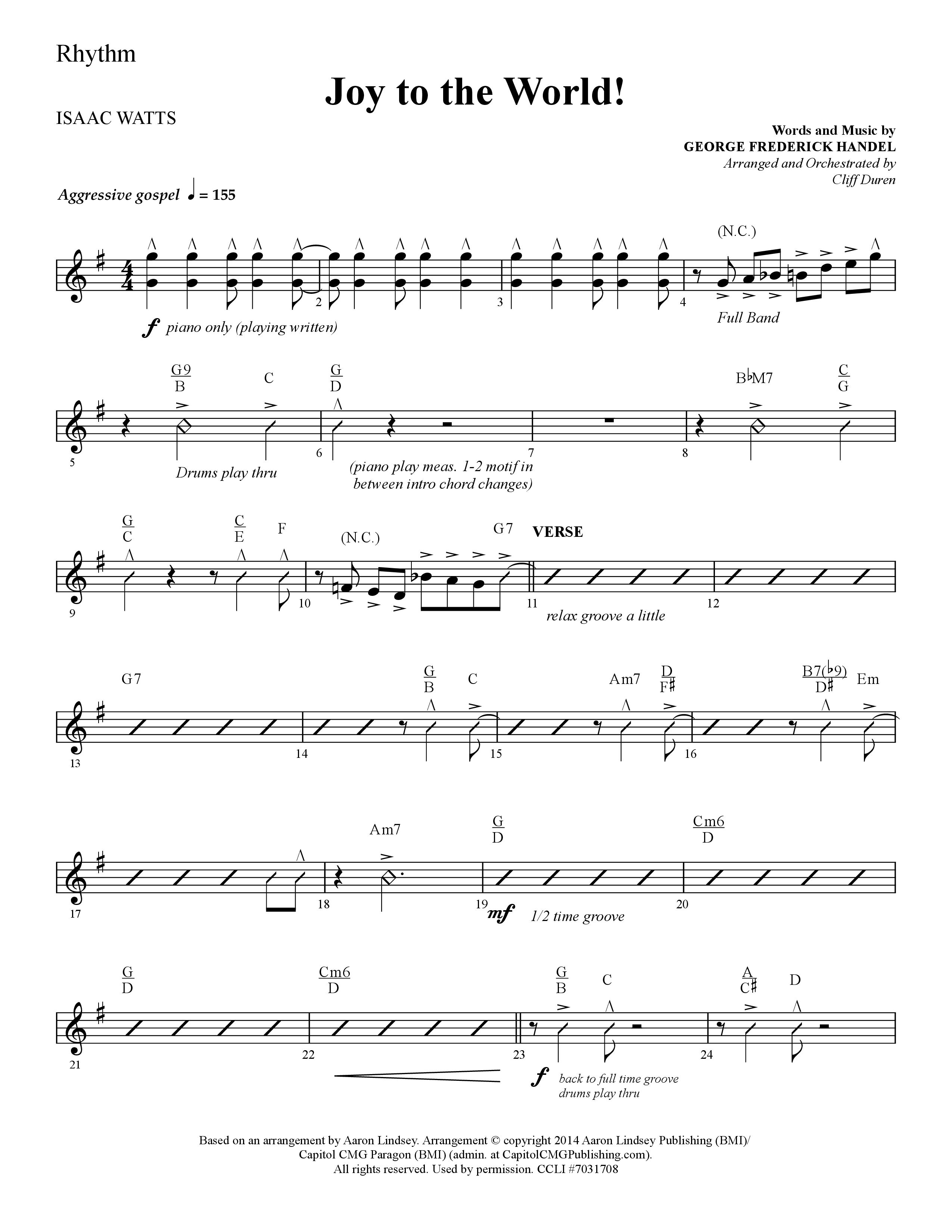 The Story Of Christmas (13 Song Choral Collection) Song 10 (Rhythm) (Lifeway Choral / Arr. Cliff Duren)