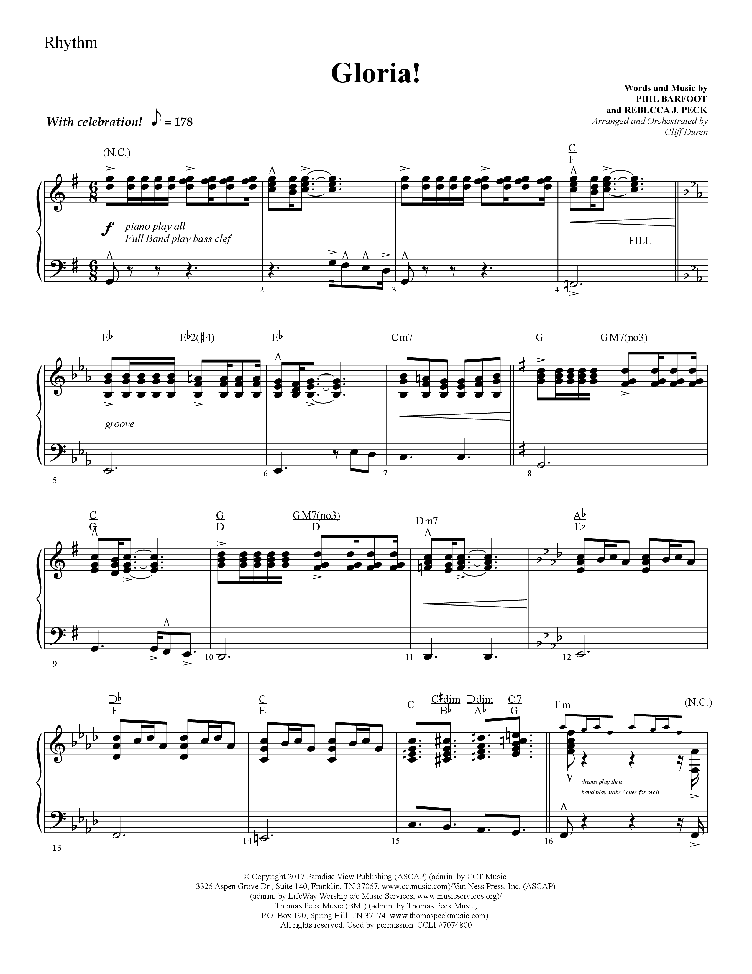 The Story Of Christmas (13 Song Choral Collection) Song 1 (Rhythm) (Lifeway Choral / Arr. Cliff Duren)