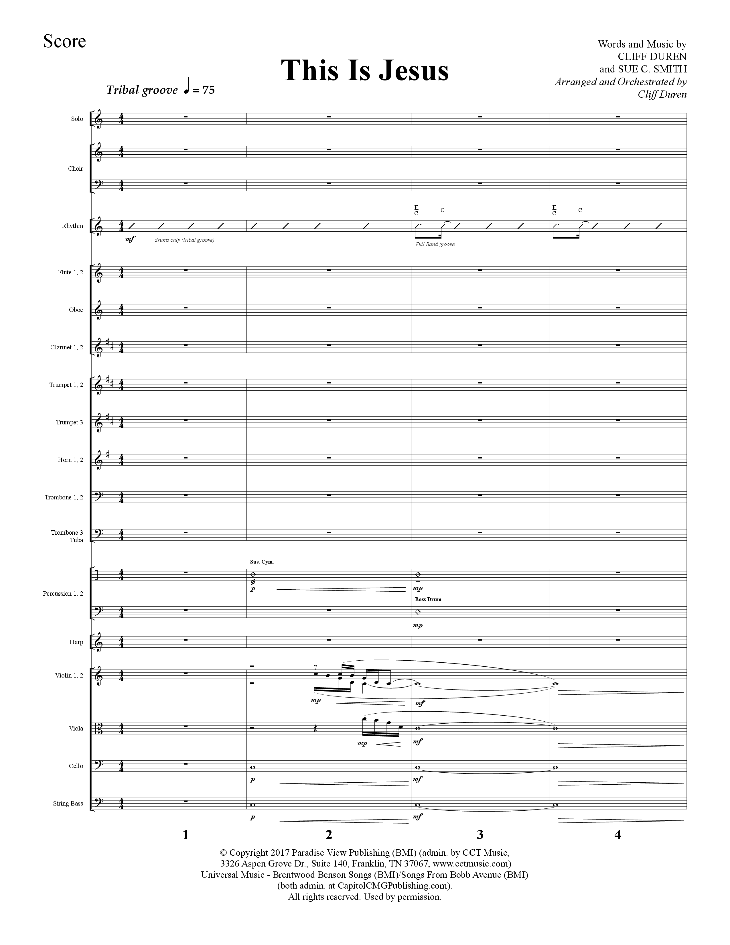 The Story Of Christmas (13 Song Choral Collection) Song 2 (Orchestration) (Lifeway Choral / Arr. Cliff Duren)