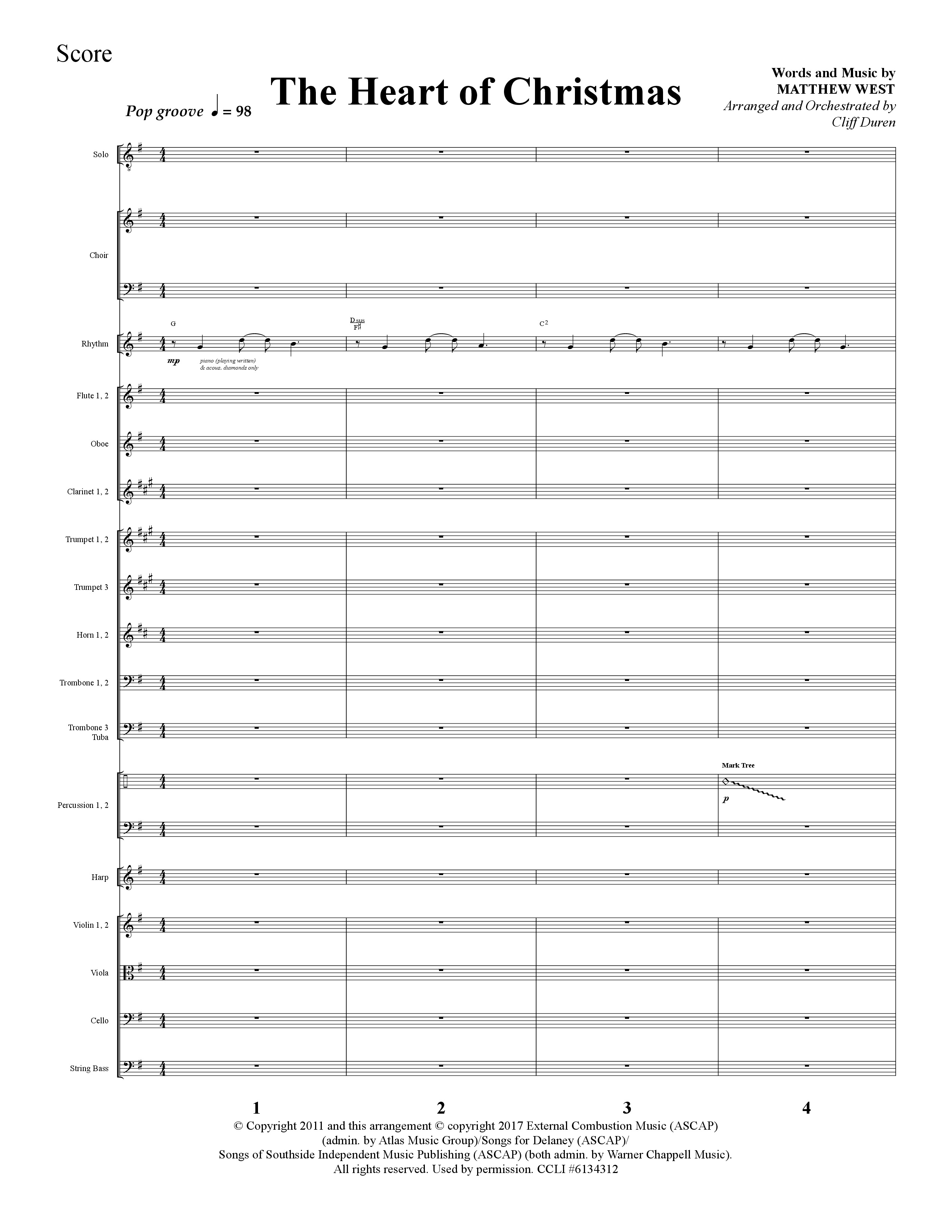 The Story Of Christmas (13 Song Choral Collection) Song 6 (Orchestration) (Lifeway Choral / Arr. Cliff Duren)