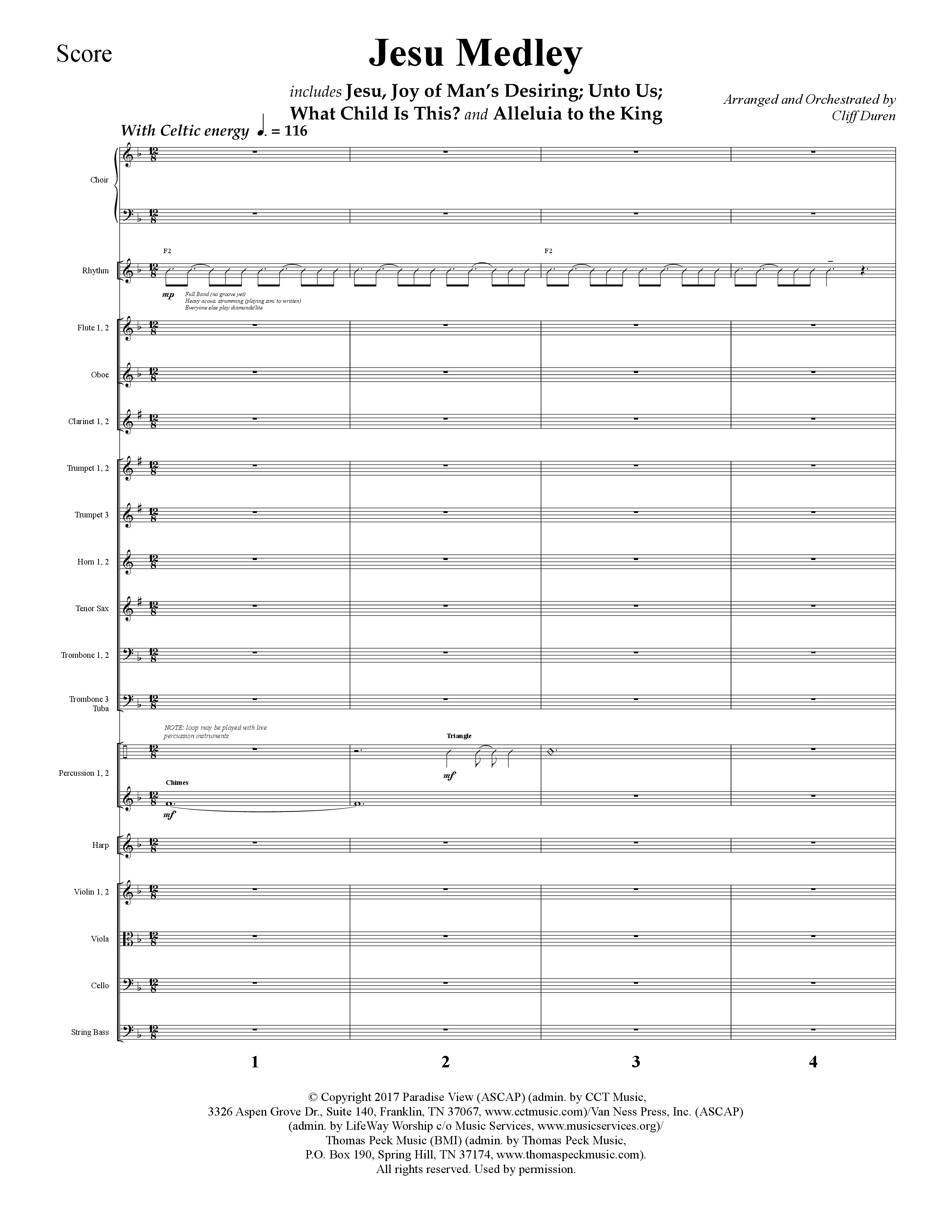 The Story Of Christmas (13 Song Choral Collection) Song 7 (Orchestration) (Lifeway Choral / Arr. Cliff Duren)