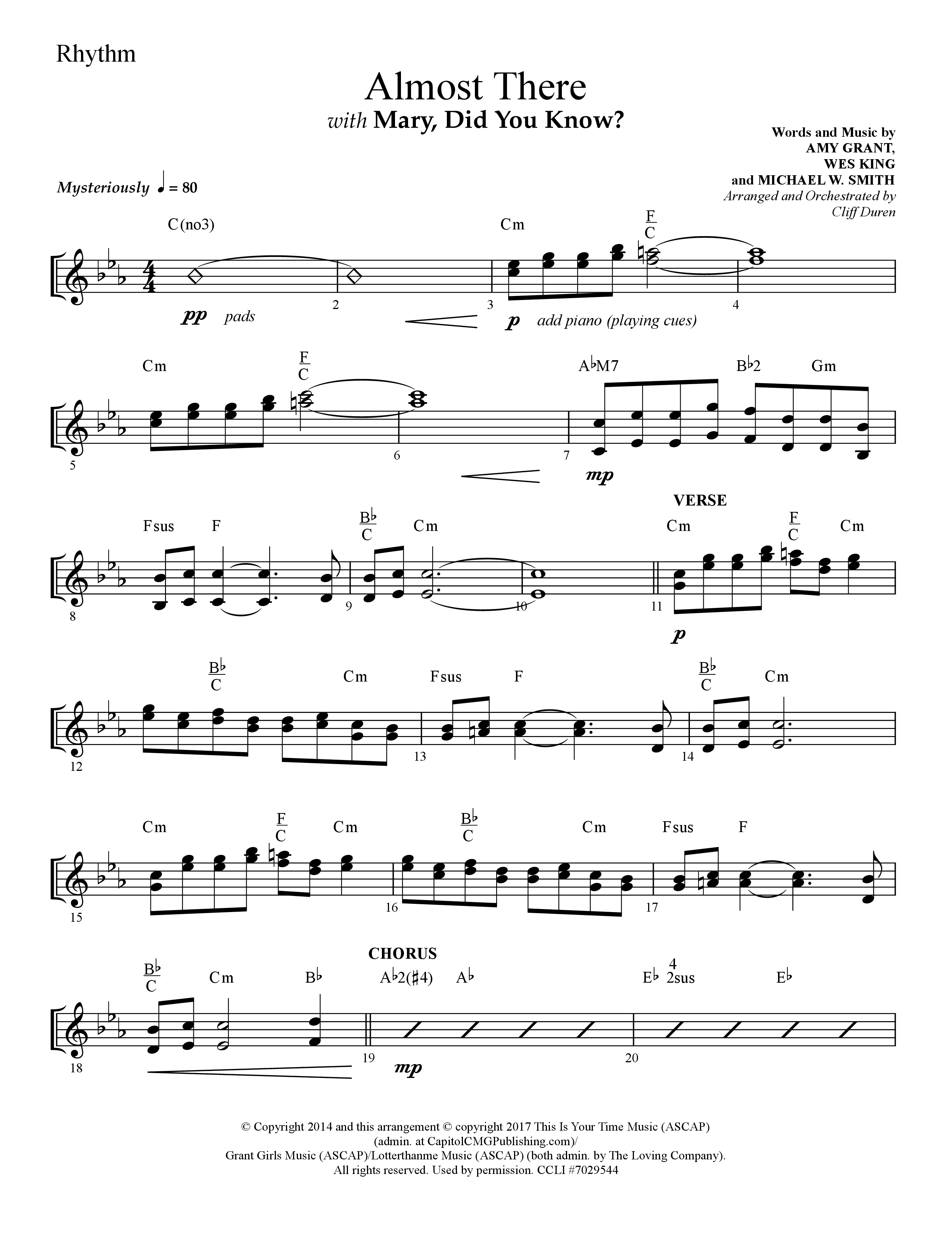 The Story Of Christmas (13 Song Choral Collection) Song 8 (Rhythm) (Lifeway Choral / Arr. Cliff Duren)