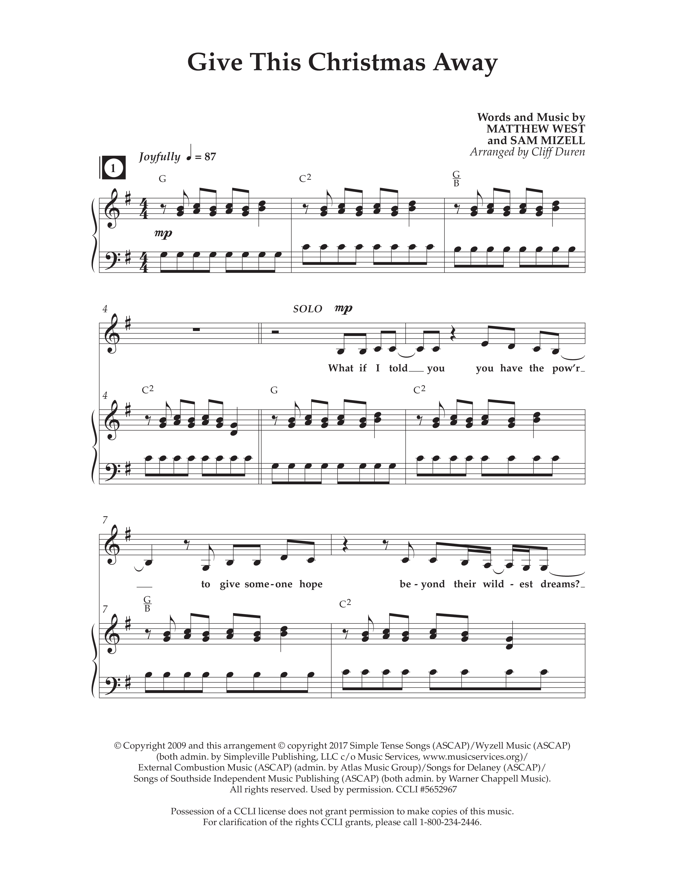 The Story Of Christmas (13 Song Choral Collection) Song 9 (Piano SATB) (Lifeway Choral / Arr. Cliff Duren)