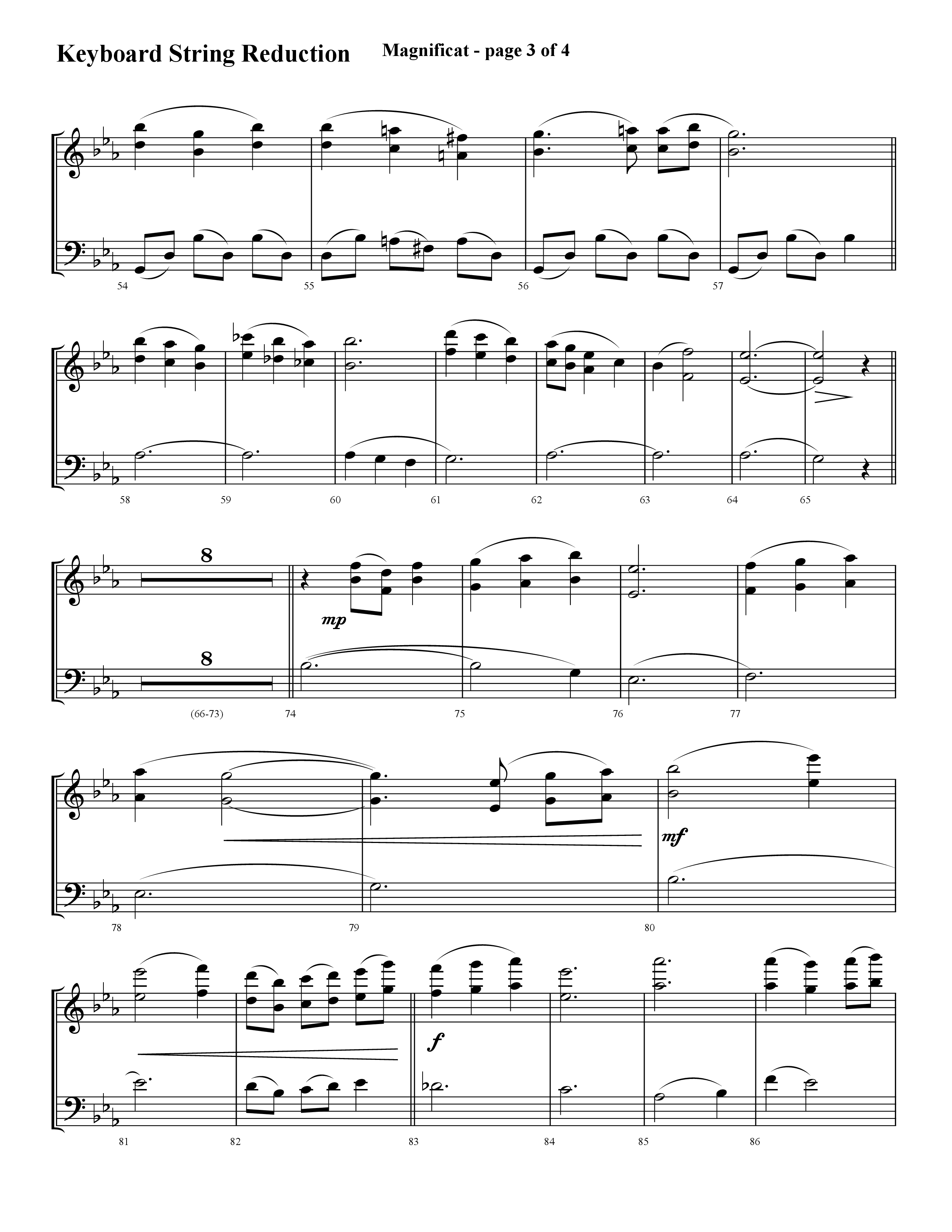 Magnificat (My Soul Magnifies) (Choral Anthem SATB) String Reduction (Lifeway Choral / Arr. Cliff Duren)