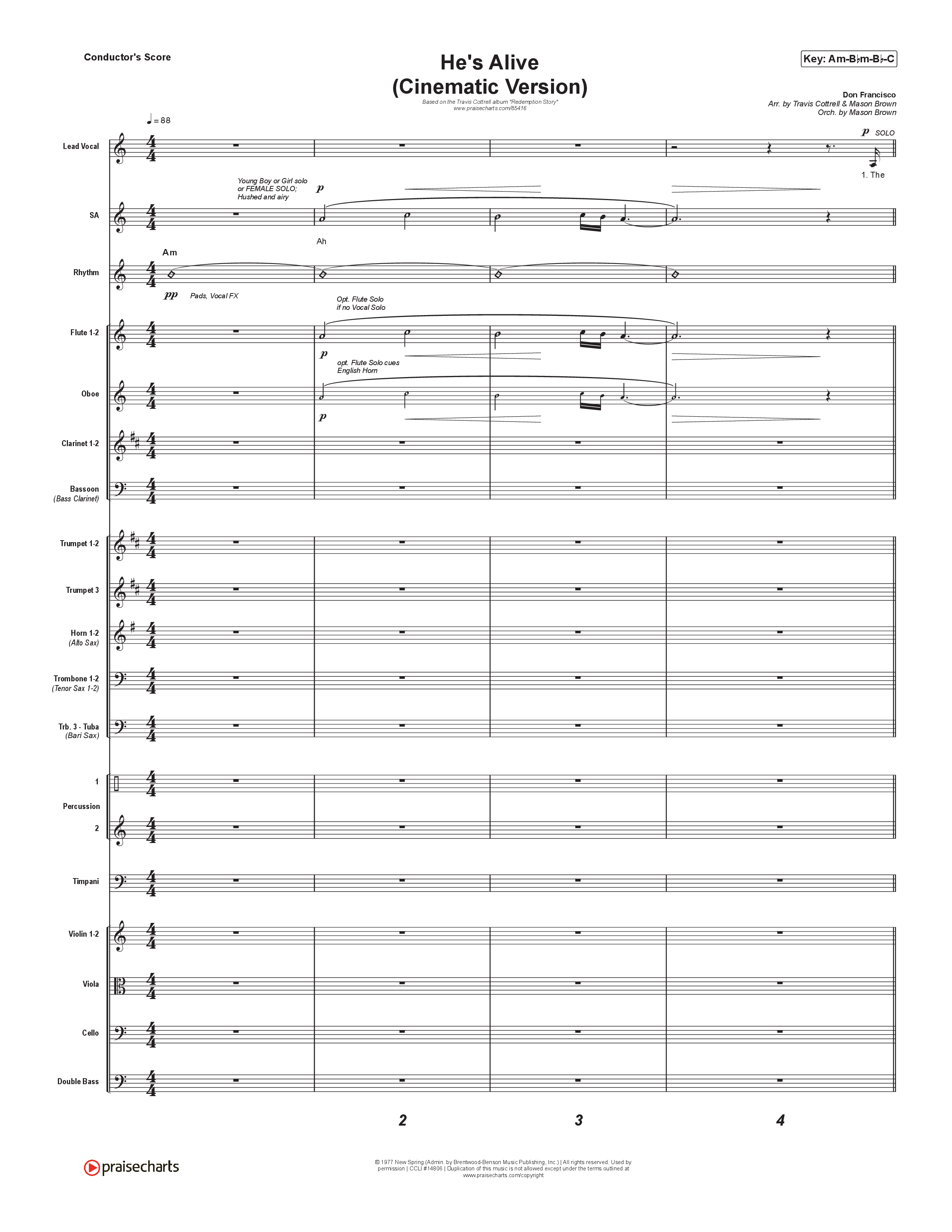 Redemption Story (9 Song Choral Collection) Song 4 (Orchestration) (Travis Cottrell)