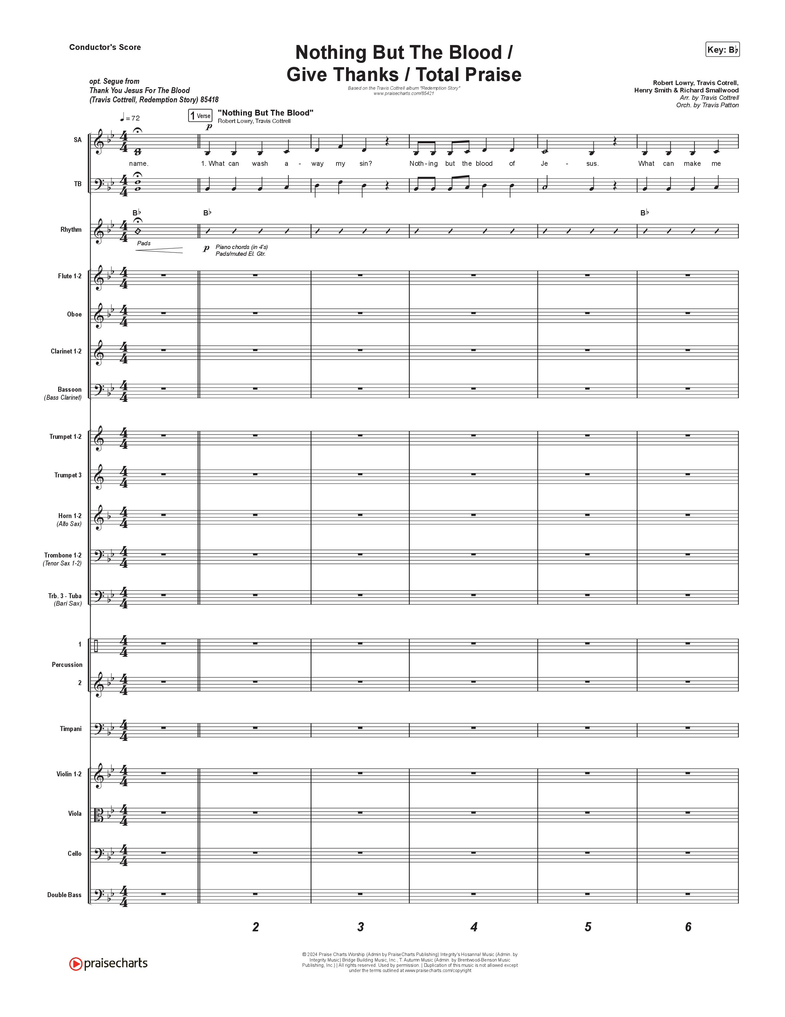 Redemption Story (9 Song Choral Collection) Song 6 (Orchestration) (Travis Cottrell)