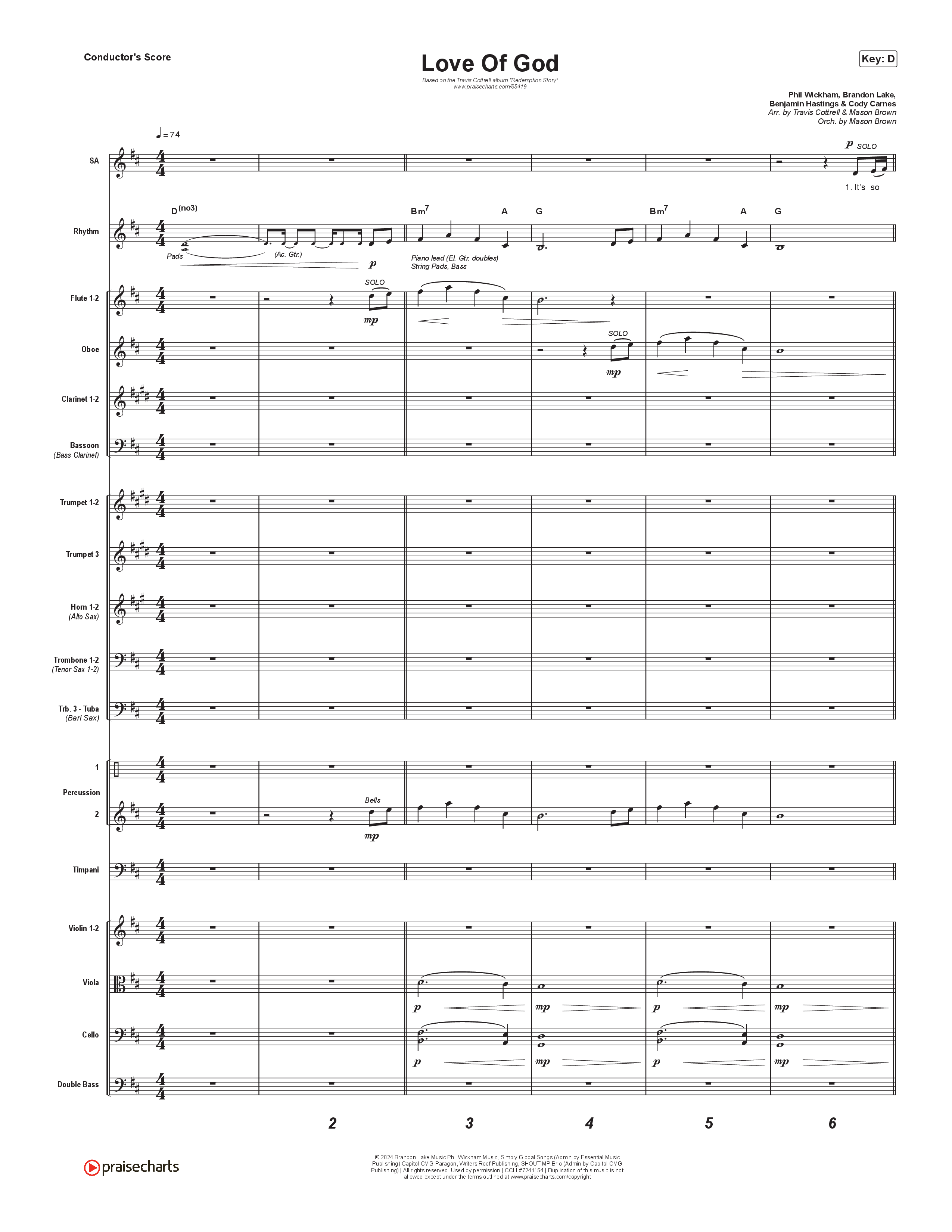 Redemption Story (9 Song Choral Collection) Song 8 (Orchestration) (Travis Cottrell)