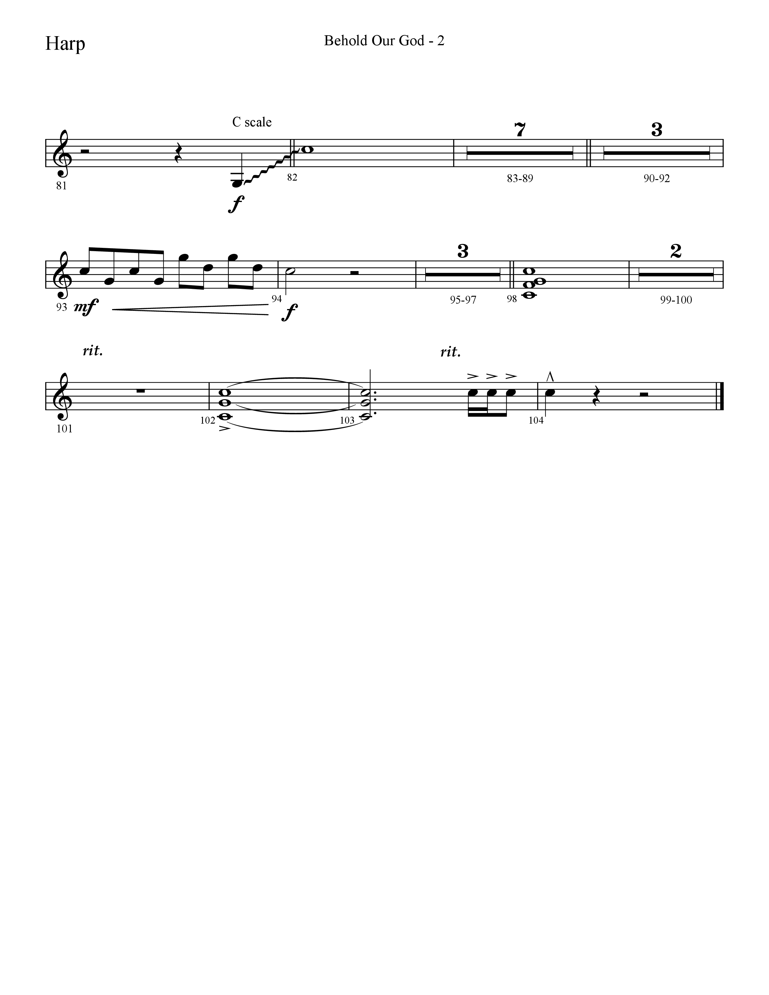 Behold Our God (Choral Anthem SATB) Harp (Lifeway Choral / Arr. Cliff Duren)