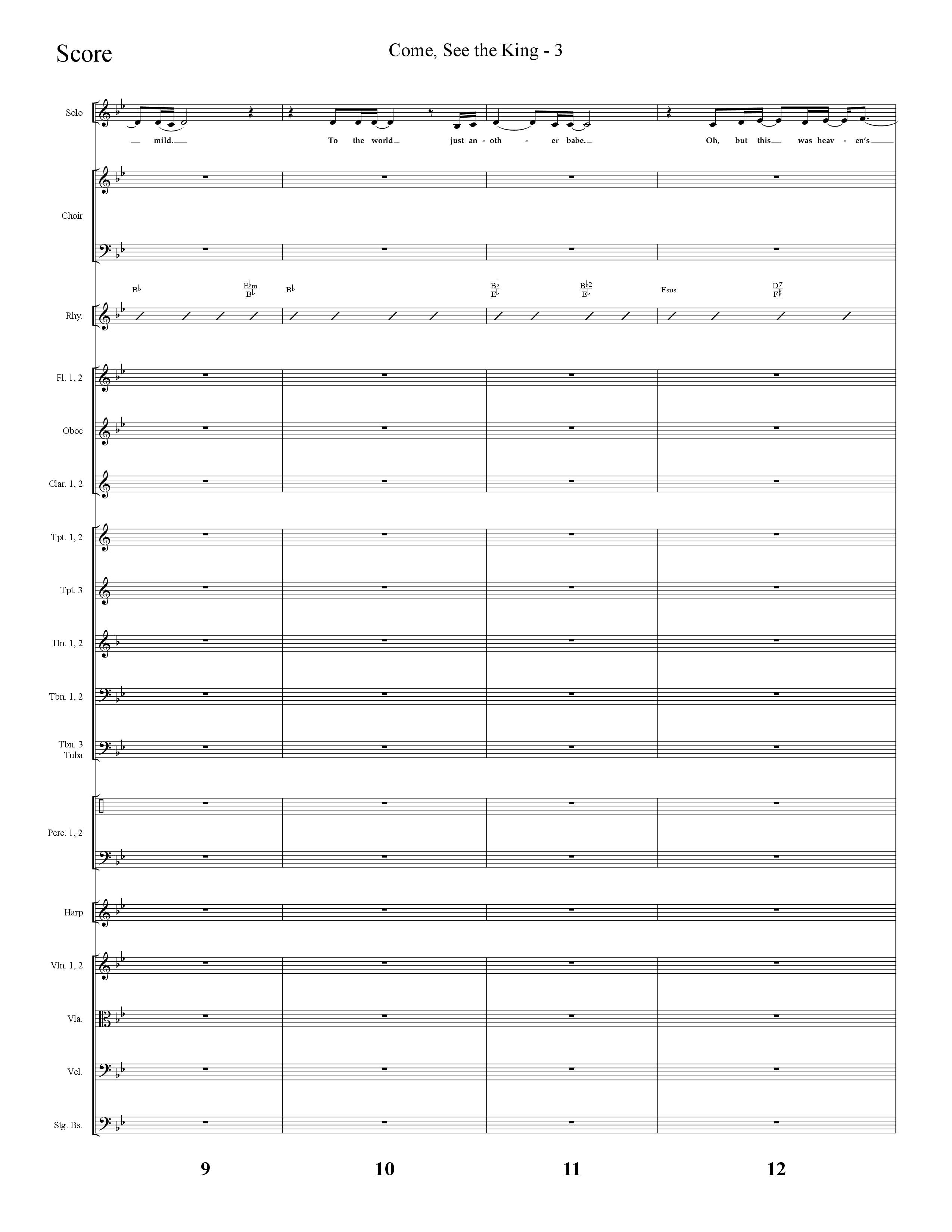 Come See The King (Choral Anthem SATB) Orchestration (Lifeway Choral / Arr. Cliff Duren)