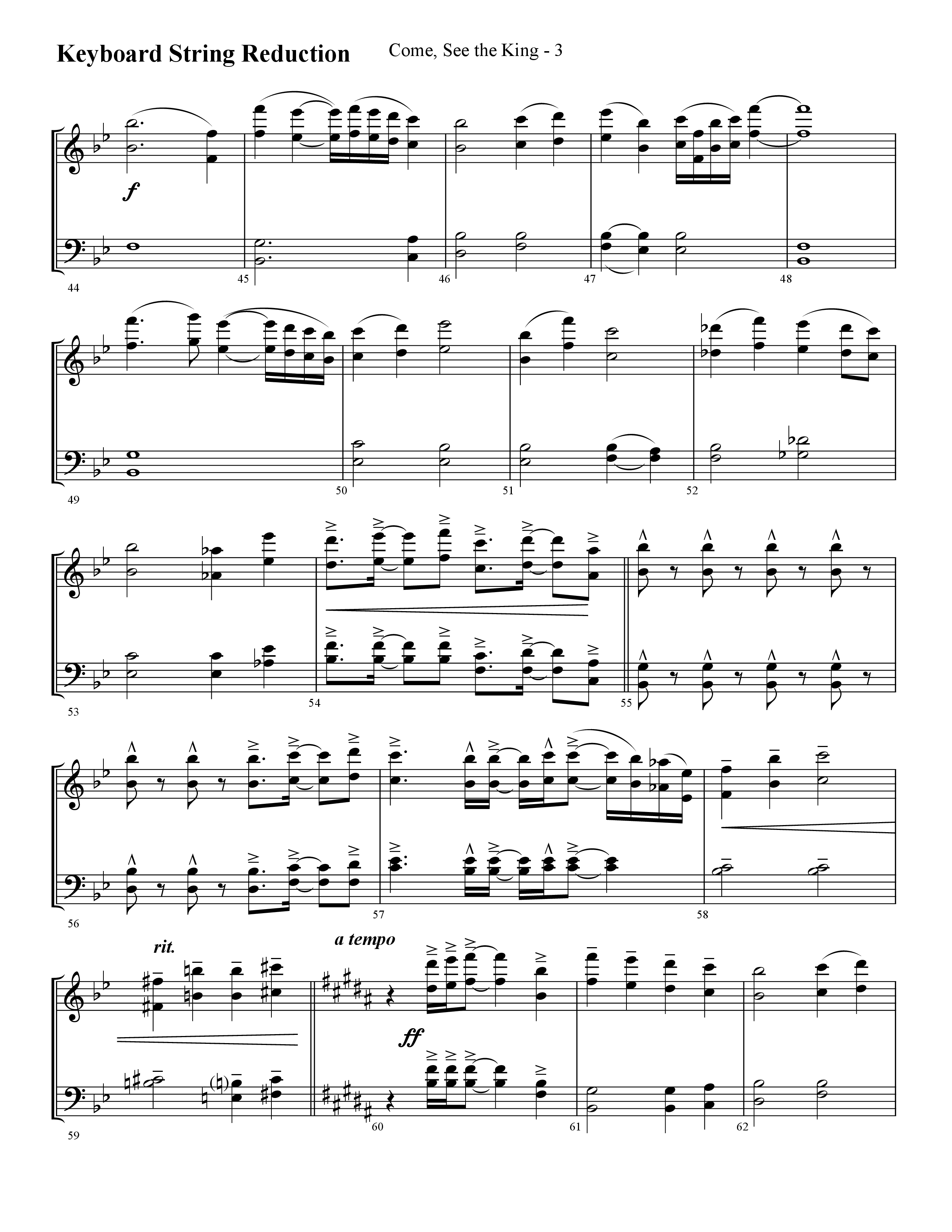 Come See The King (Choral Anthem SATB) String Reduction (Lifeway Choral / Arr. Cliff Duren)