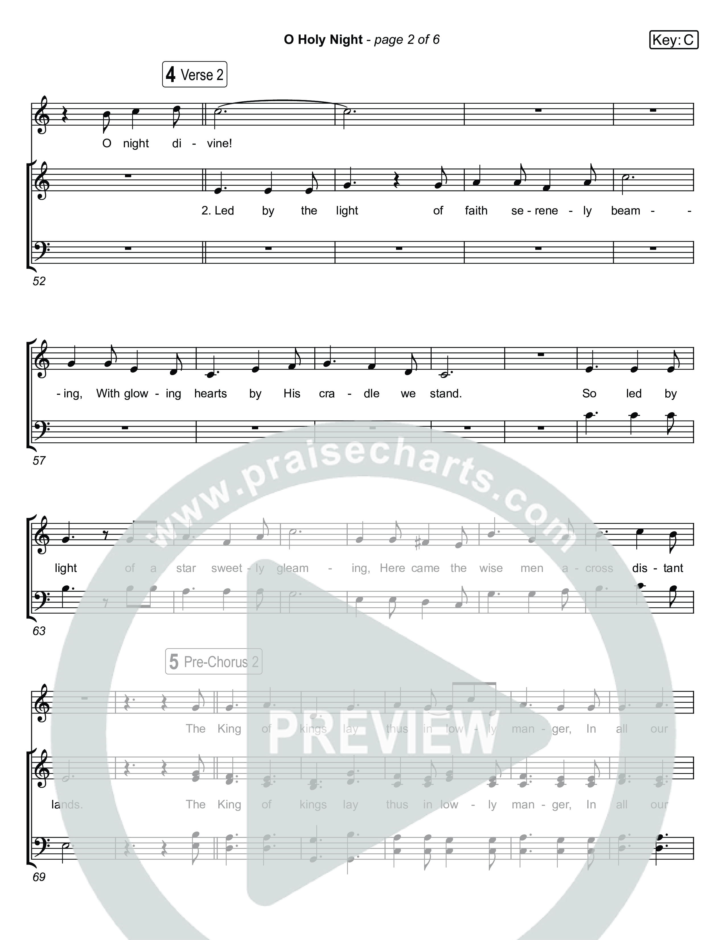 O Holy Night (Live) Choir Sheet (Museum Of The Bible / Anthony Evans / Indiana Wesleyan University Choir / Arr. Jared Haschek)