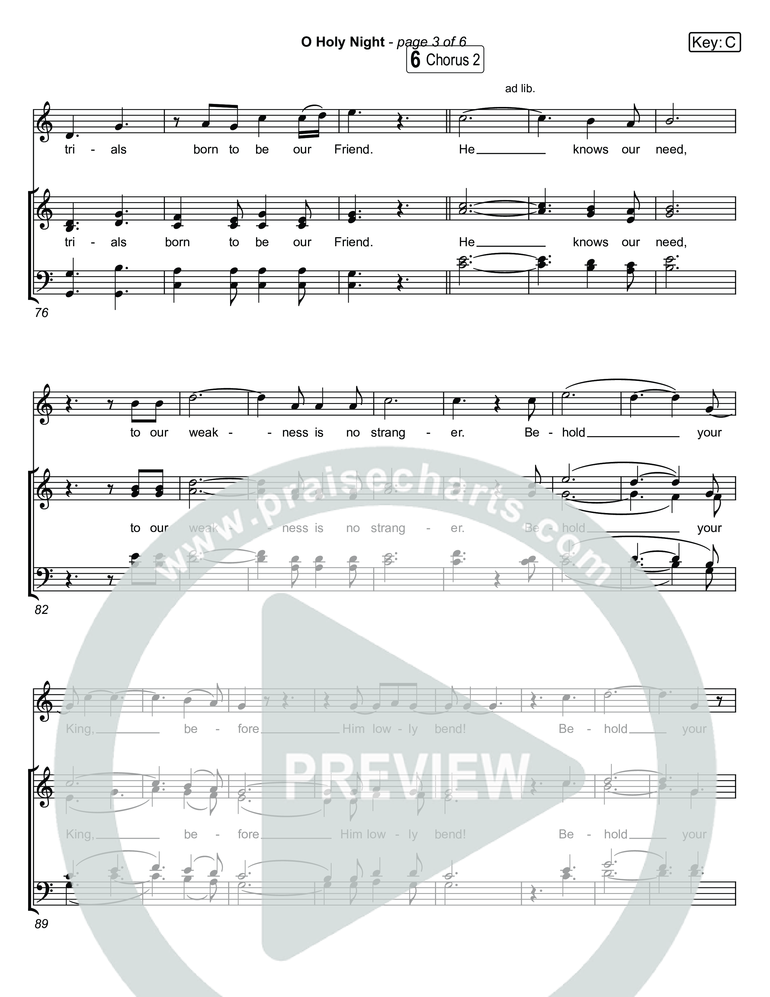 O Holy Night (Live) Choir Sheet (Museum Of The Bible / Anthony Evans / Indiana Wesleyan University Choir / Arr. Jared Haschek)