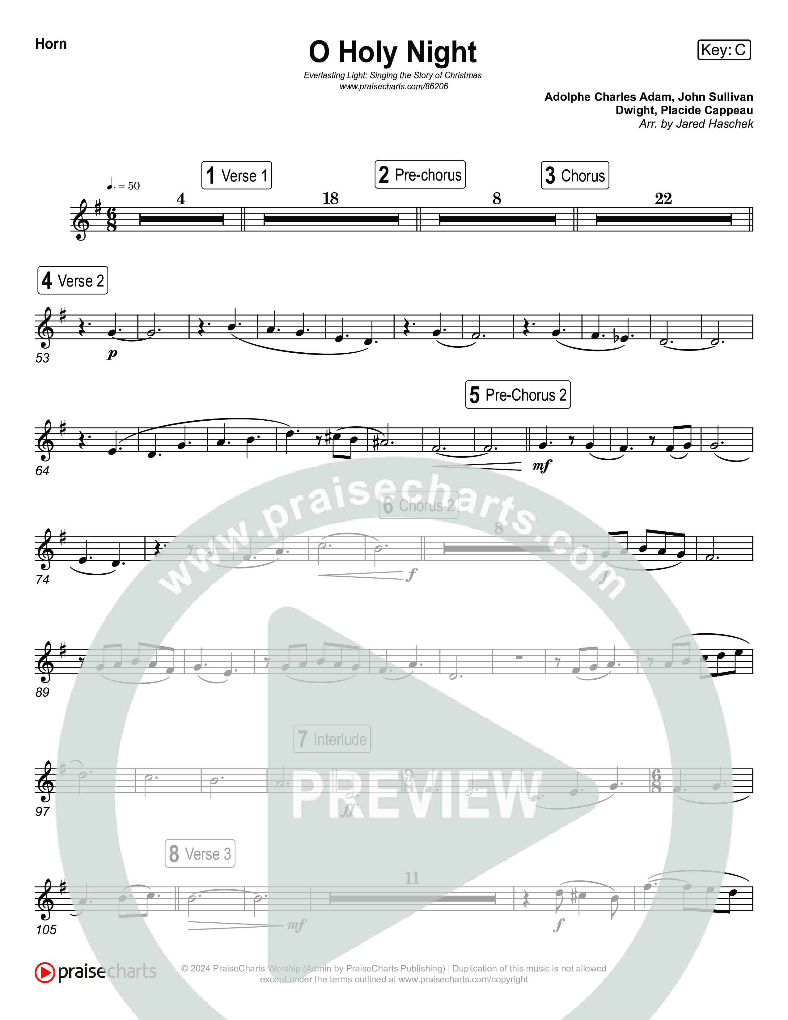 O Holy Night (Live) French Horn (Museum Of The Bible / Anthony Evans / Indiana Wesleyan University Choir / Arr. Jared Haschek)