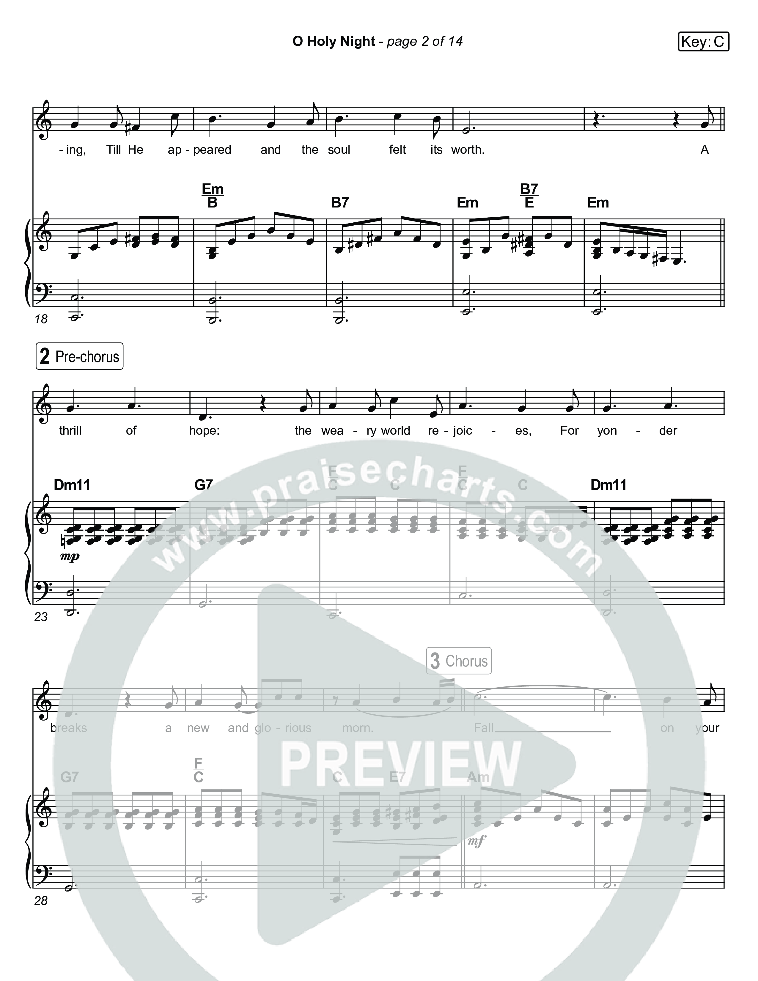 O Holy Night (Live) Piano/Vocal (SATB) (Museum Of The Bible / Anthony Evans / Indiana Wesleyan University Choir / Arr. Jared Haschek)