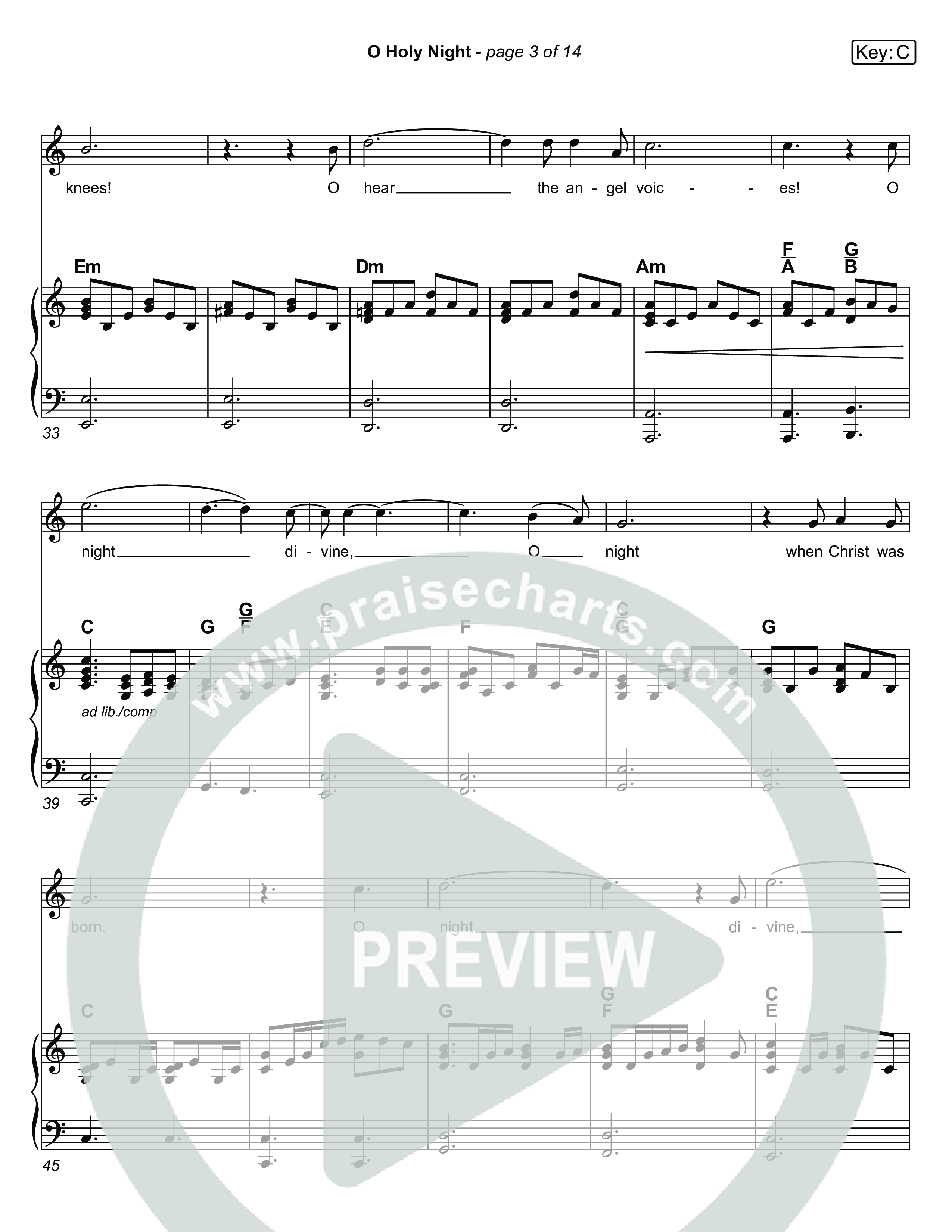 O Holy Night (Live) Piano/Vocal (SATB) (Museum Of The Bible / Anthony Evans / Indiana Wesleyan University Choir / Arr. Jared Haschek)