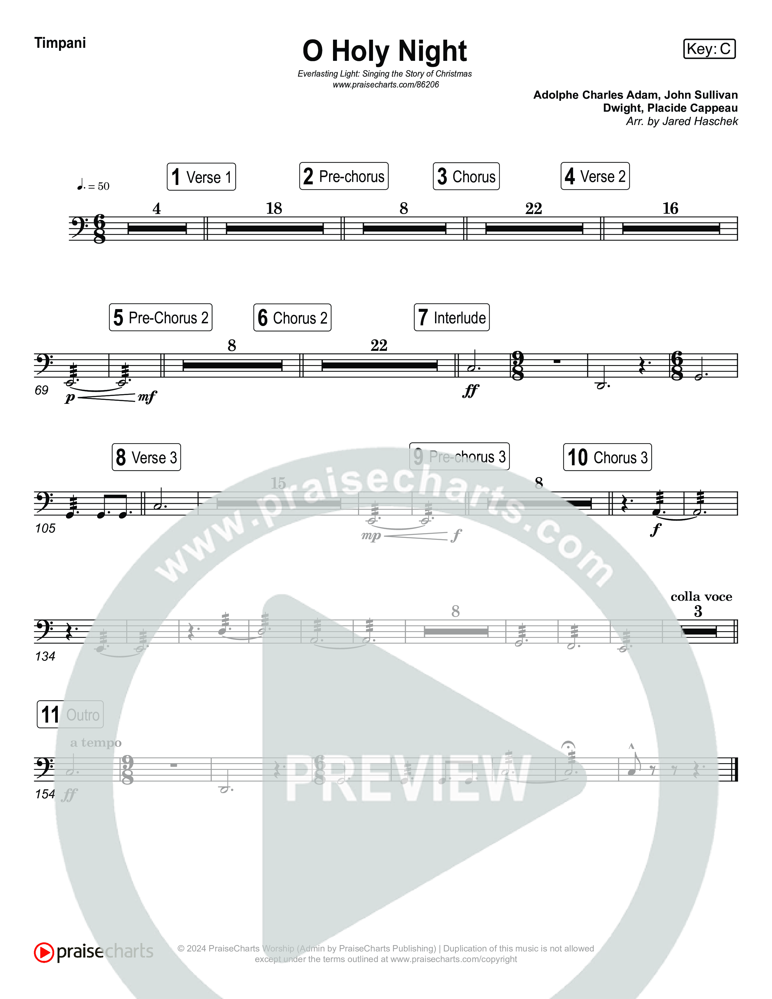 O Holy Night (Live) Timpani (Museum Of The Bible / Anthony Evans / Indiana Wesleyan University Choir / Arr. Jared Haschek)