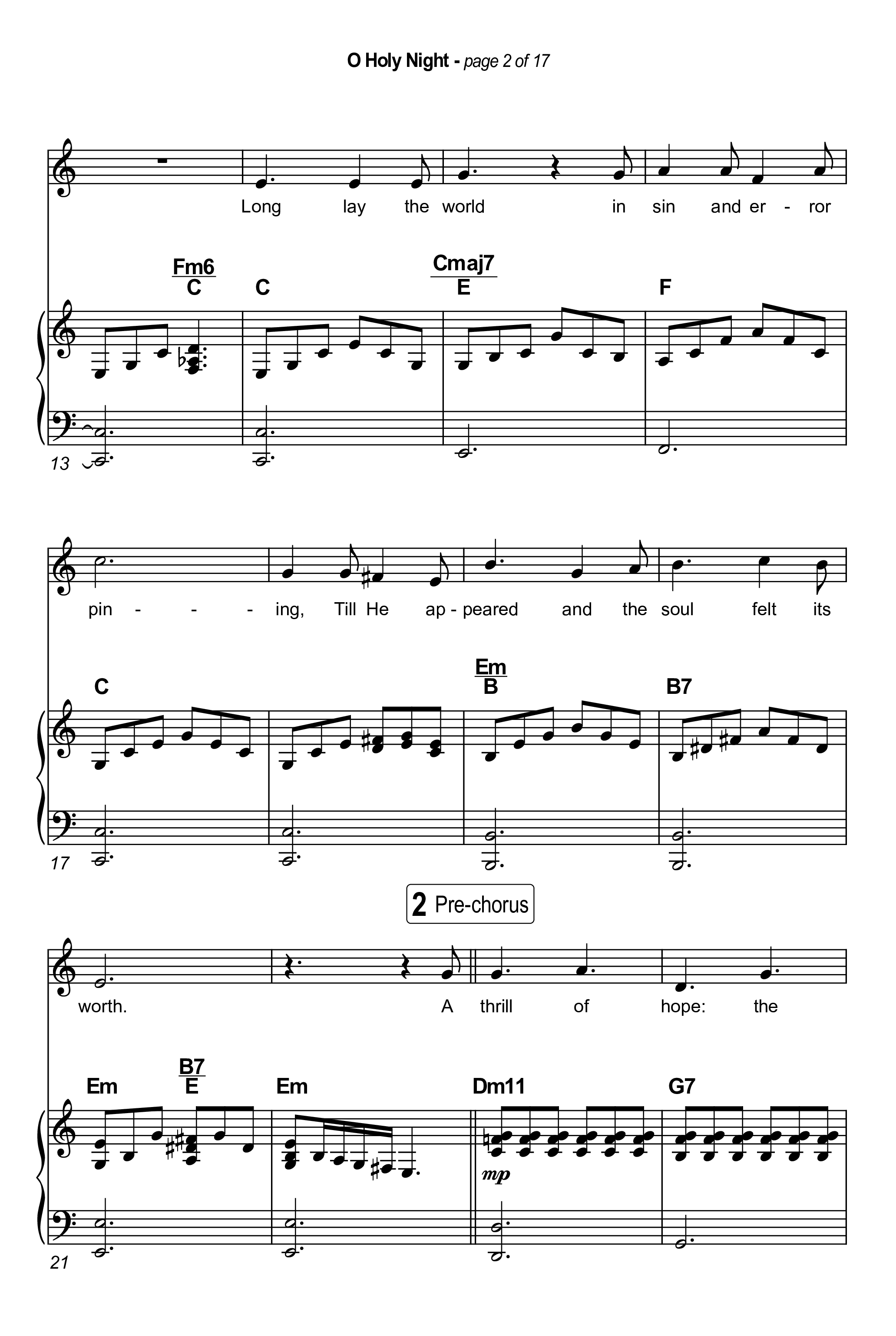 O Holy Night (Live) Octavo (SATB & Pno) (Museum Of The Bible / Anthony Evans / Indiana Wesleyan University Choir / Arr. Jared Haschek)