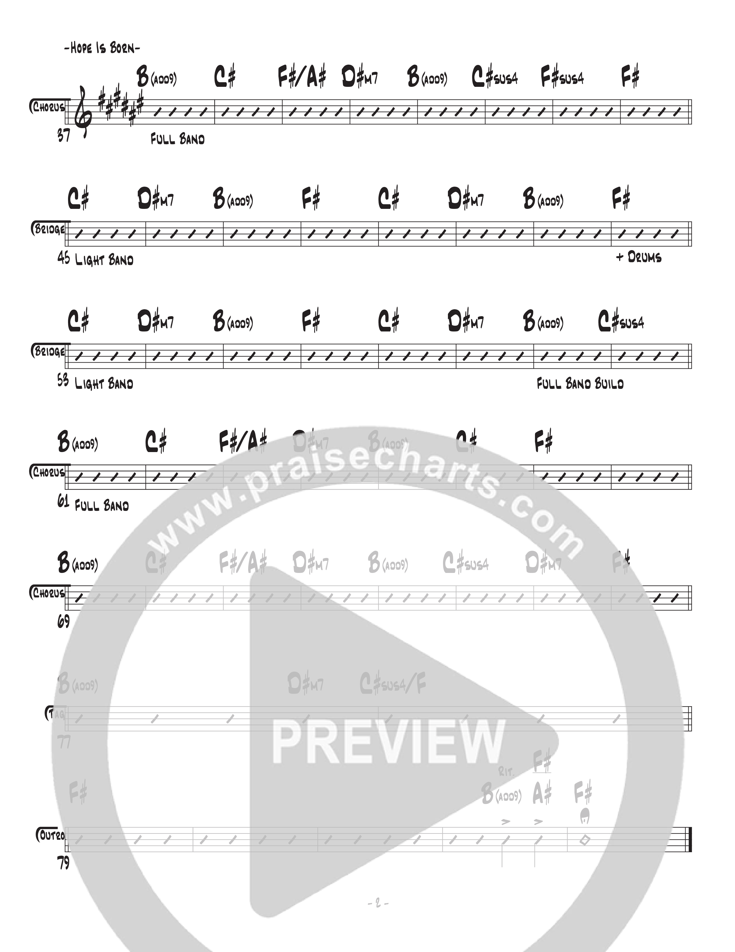 Hope Is Born Rhythm Chart (Central Live)