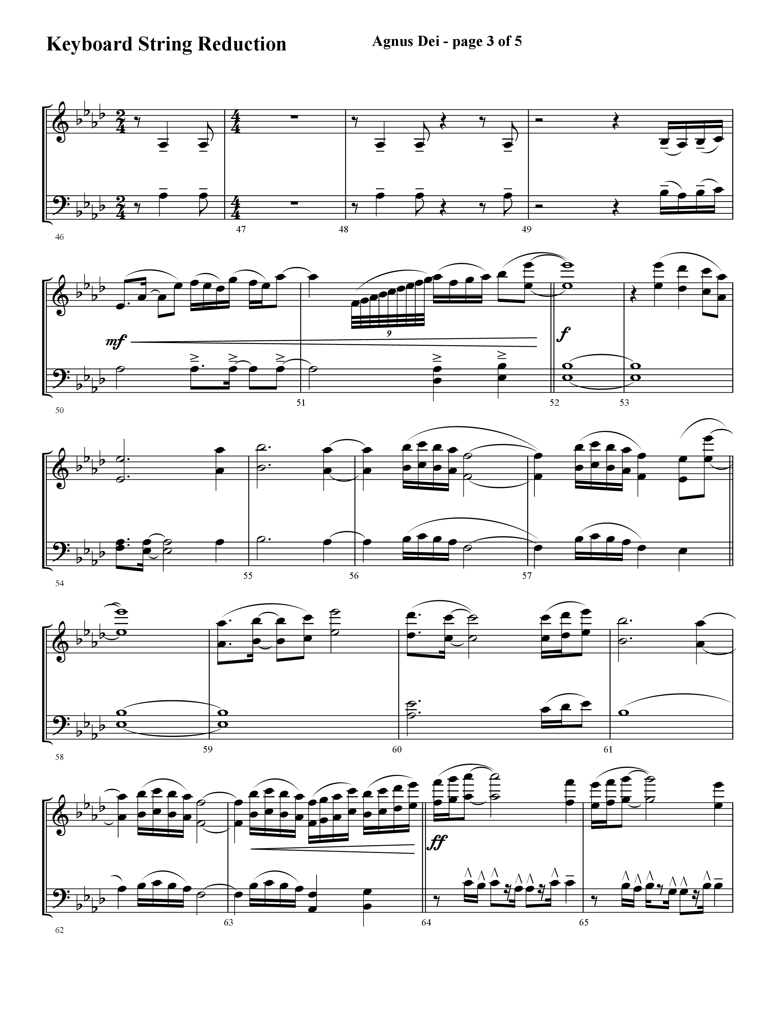 Agnus Dei (with O Holy Night) (Choral Anthem SATB) String Reduction (Lifeway Choral / Arr. Cliff Duren)