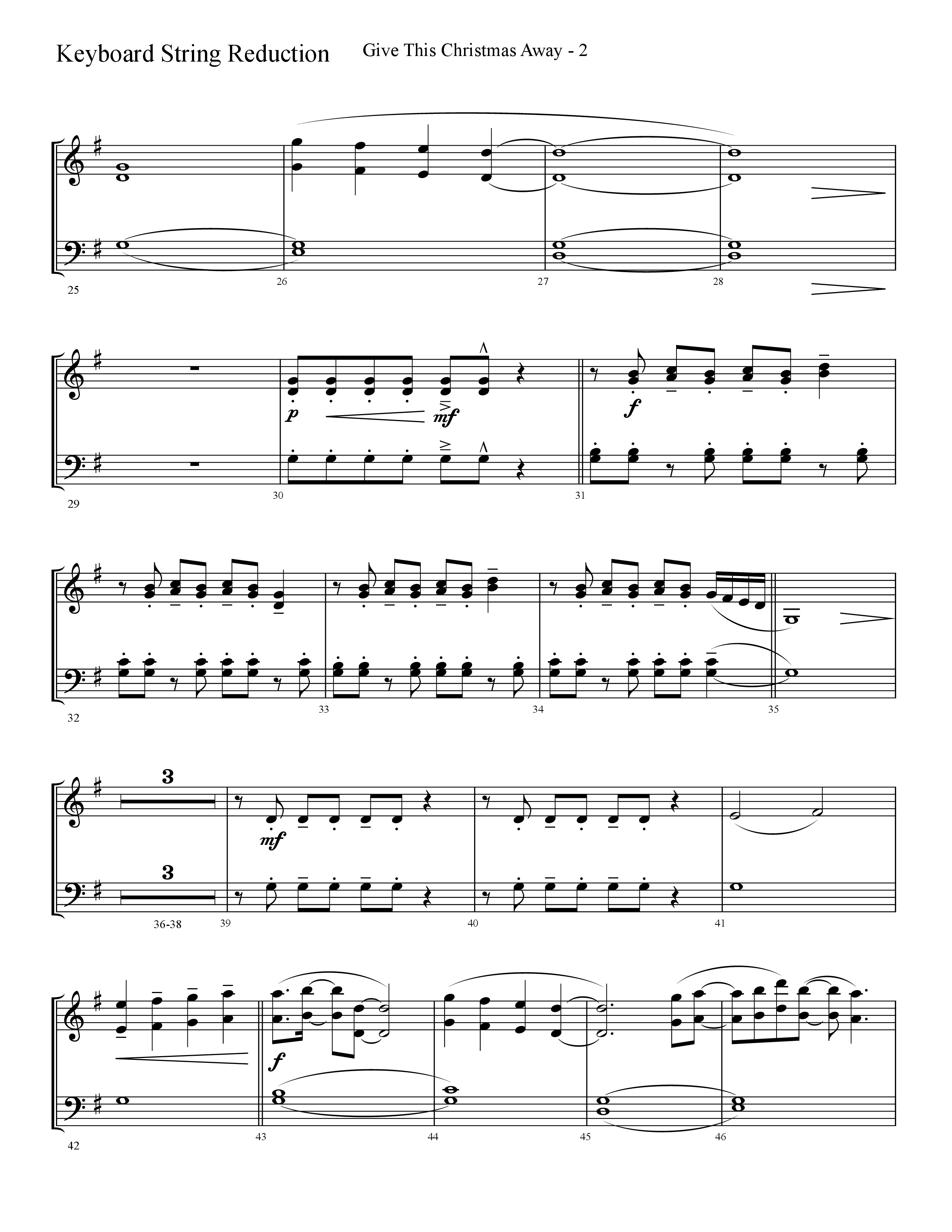 Give This Christmas Away (Choral Anthem SATB) String Reduction (Lifeway Choral / Arr. Cliff Duren)