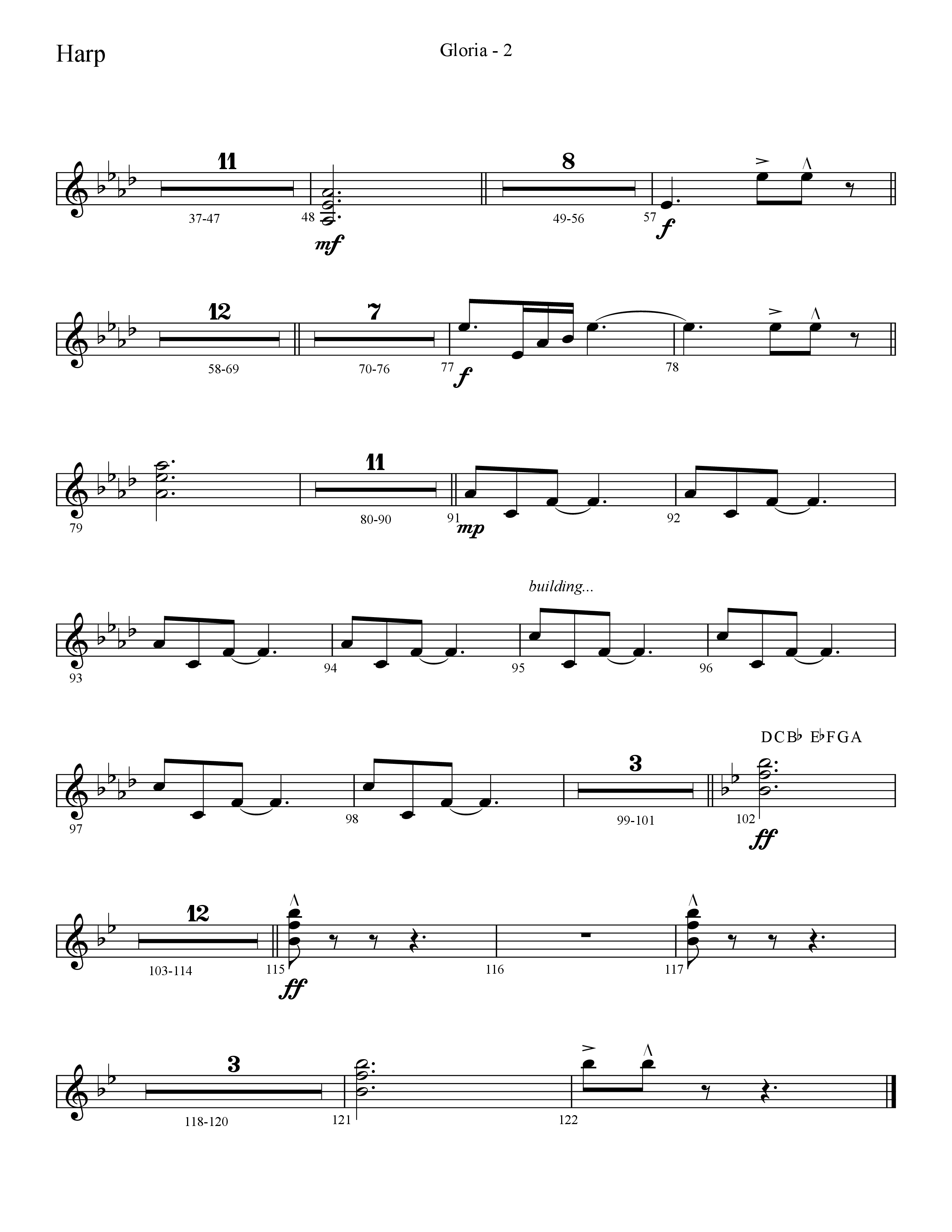 Gloria (Choral Anthem SATB) Harp (Lifeway Choral / Arr. Cliff Duren)