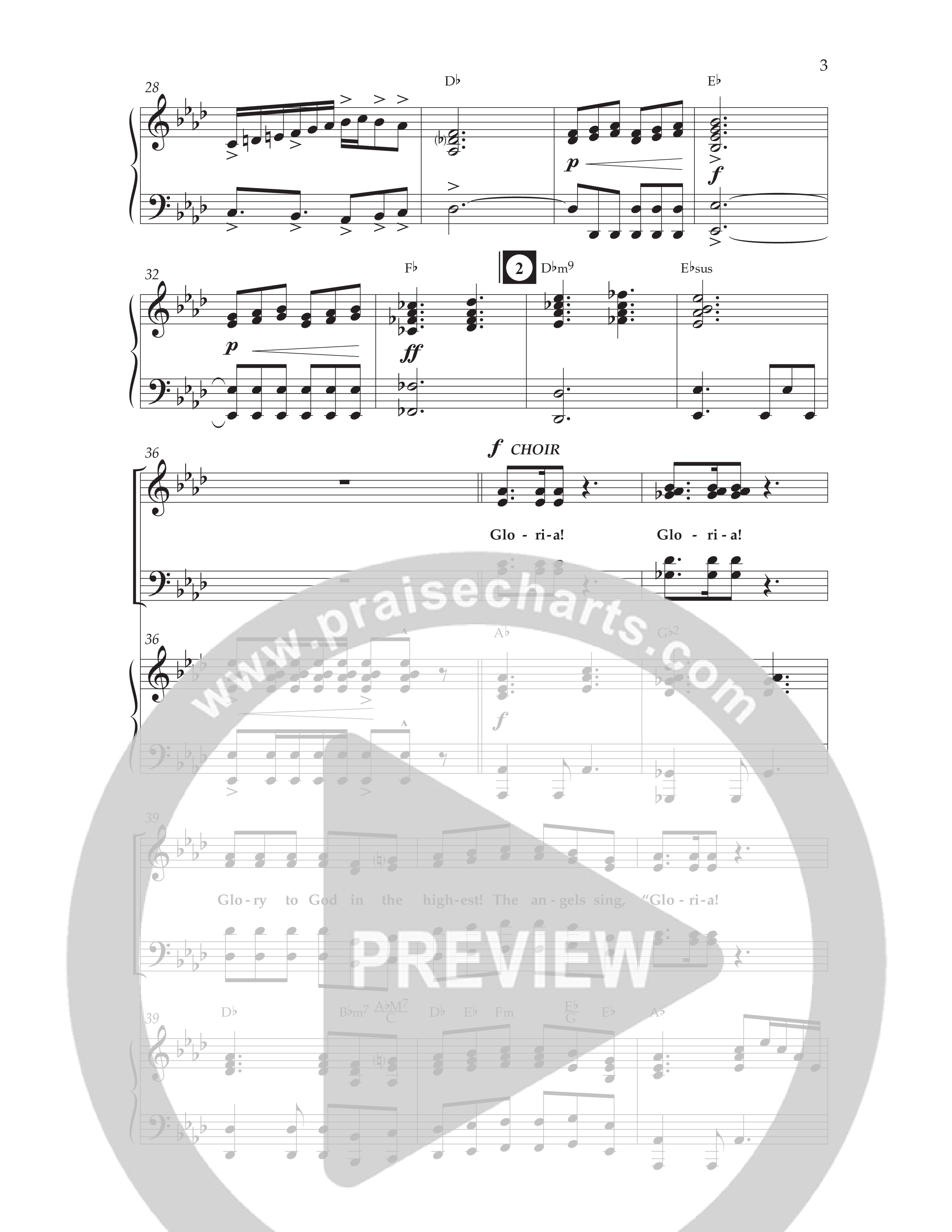 Gloria (Choral Anthem SATB) Anthem (SATB/Piano) (Lifeway Choral / Arr. Cliff Duren)