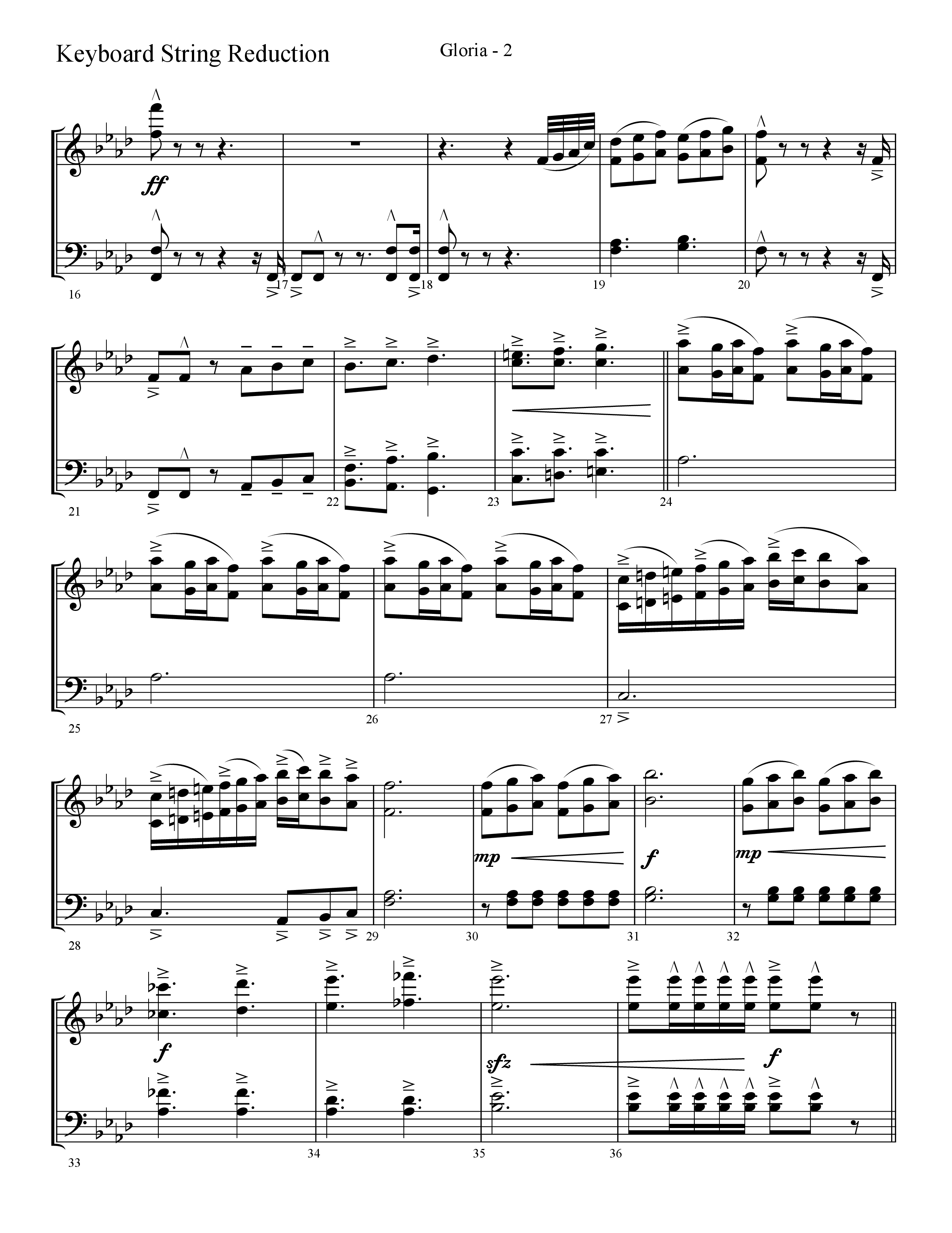Gloria (Choral Anthem SATB) String Reduction (Lifeway Choral / Arr. Cliff Duren)