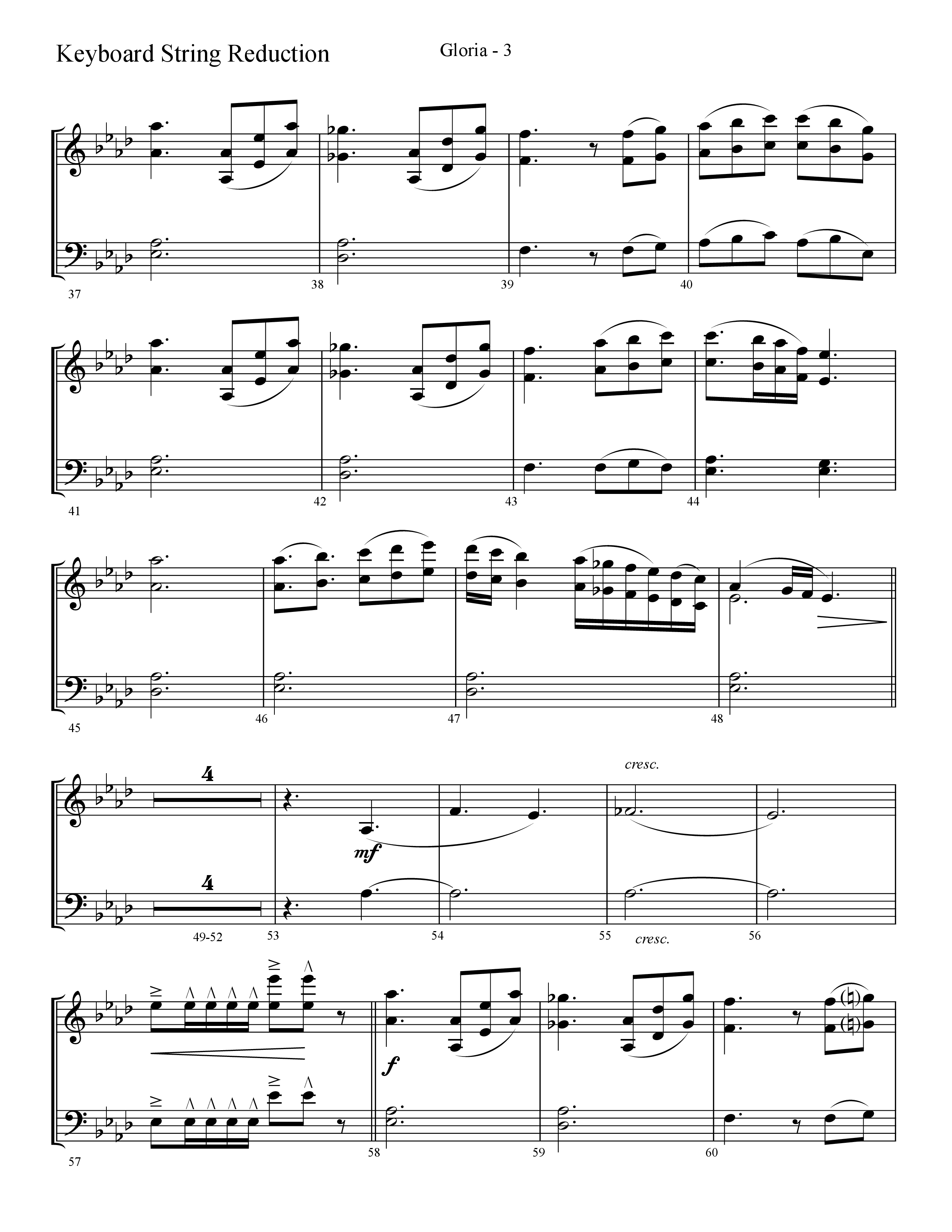Gloria (Choral Anthem SATB) String Reduction (Lifeway Choral / Arr. Cliff Duren)