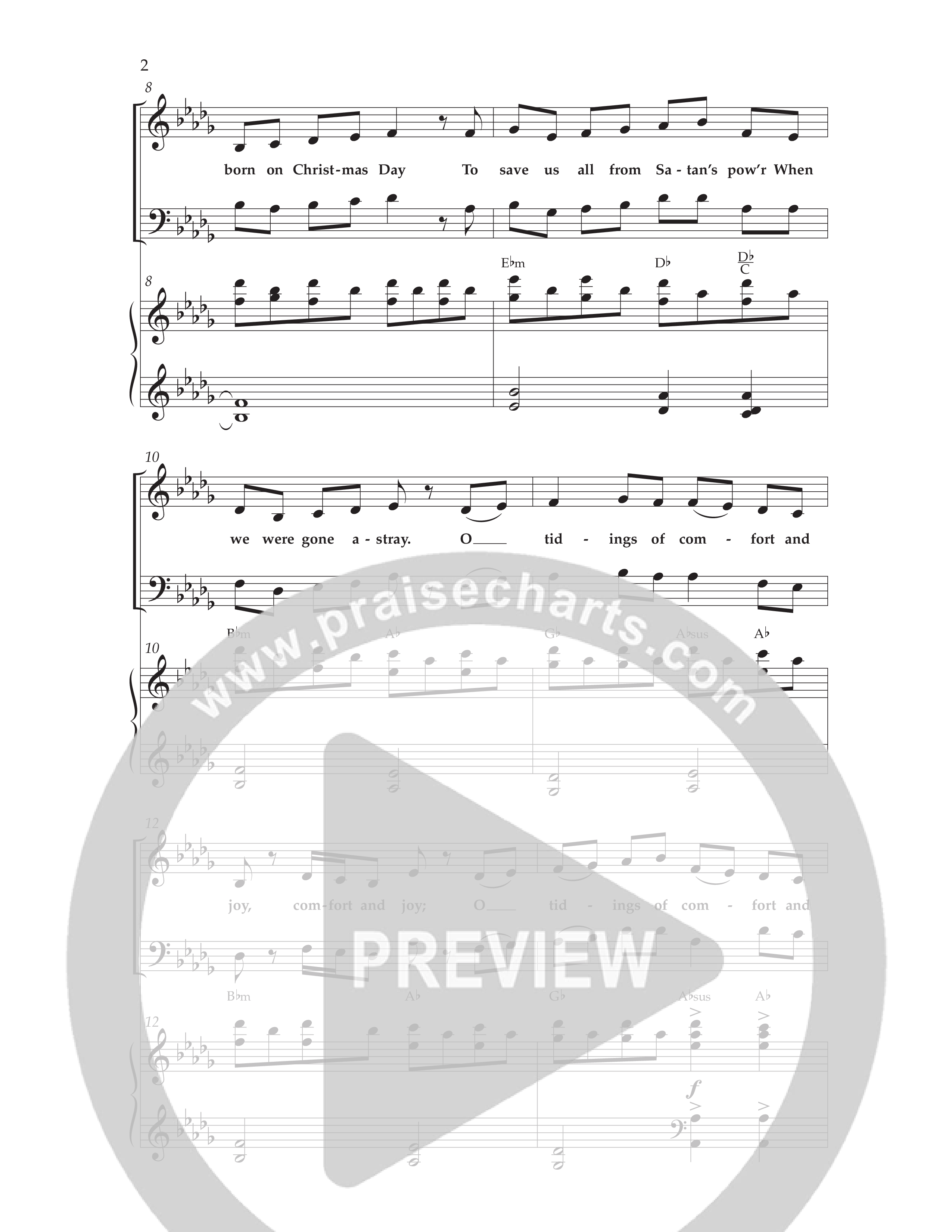 He Has Come For Us (God Rest Ye Merry Gentlemen) (Choral Anthem SATB) Anthem (SATB/Piano) (Lifeway Choral / Arr. Cliff Duren)