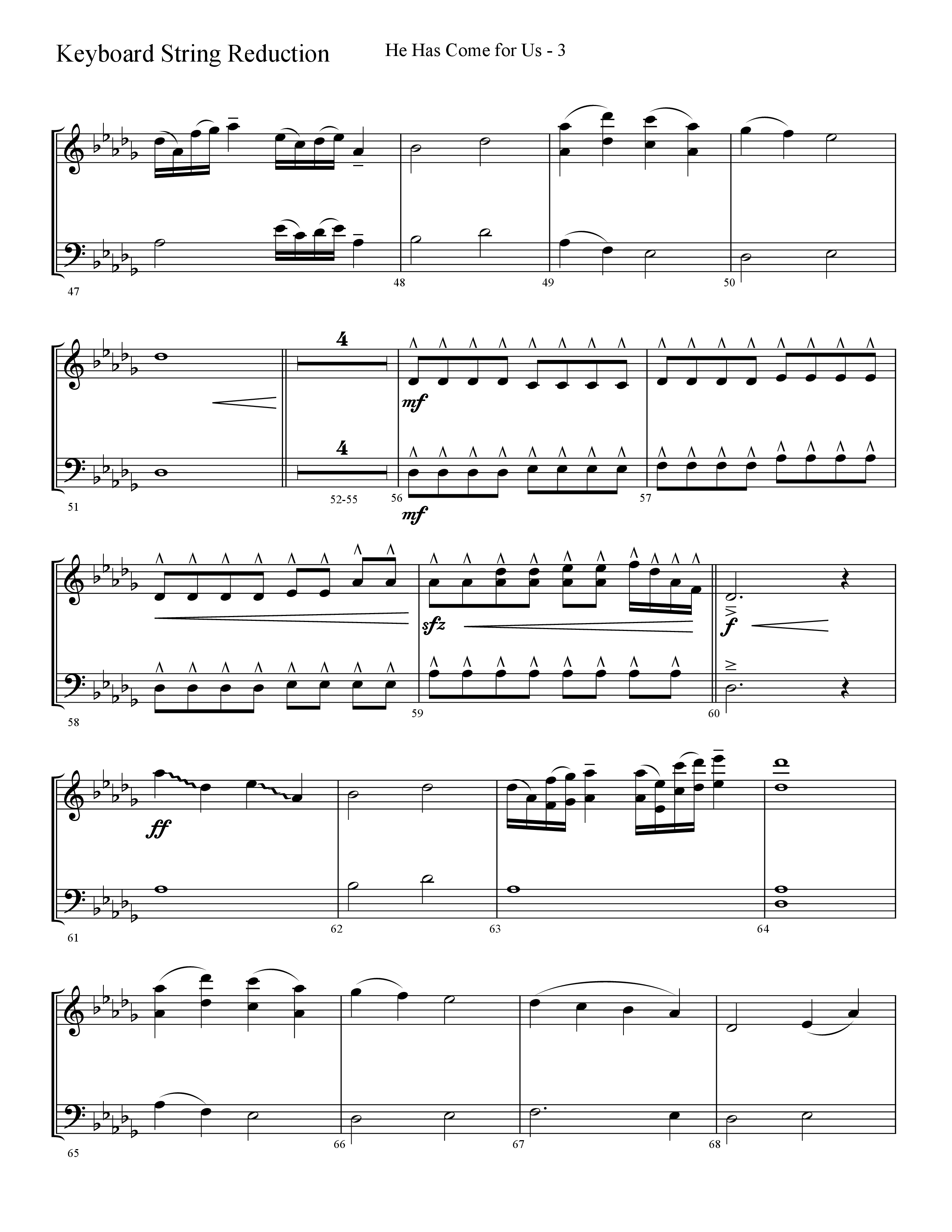 He Has Come For Us (God Rest Ye Merry Gentlemen) (Choral Anthem SATB) String Reduction (Lifeway Choral / Arr. Cliff Duren)