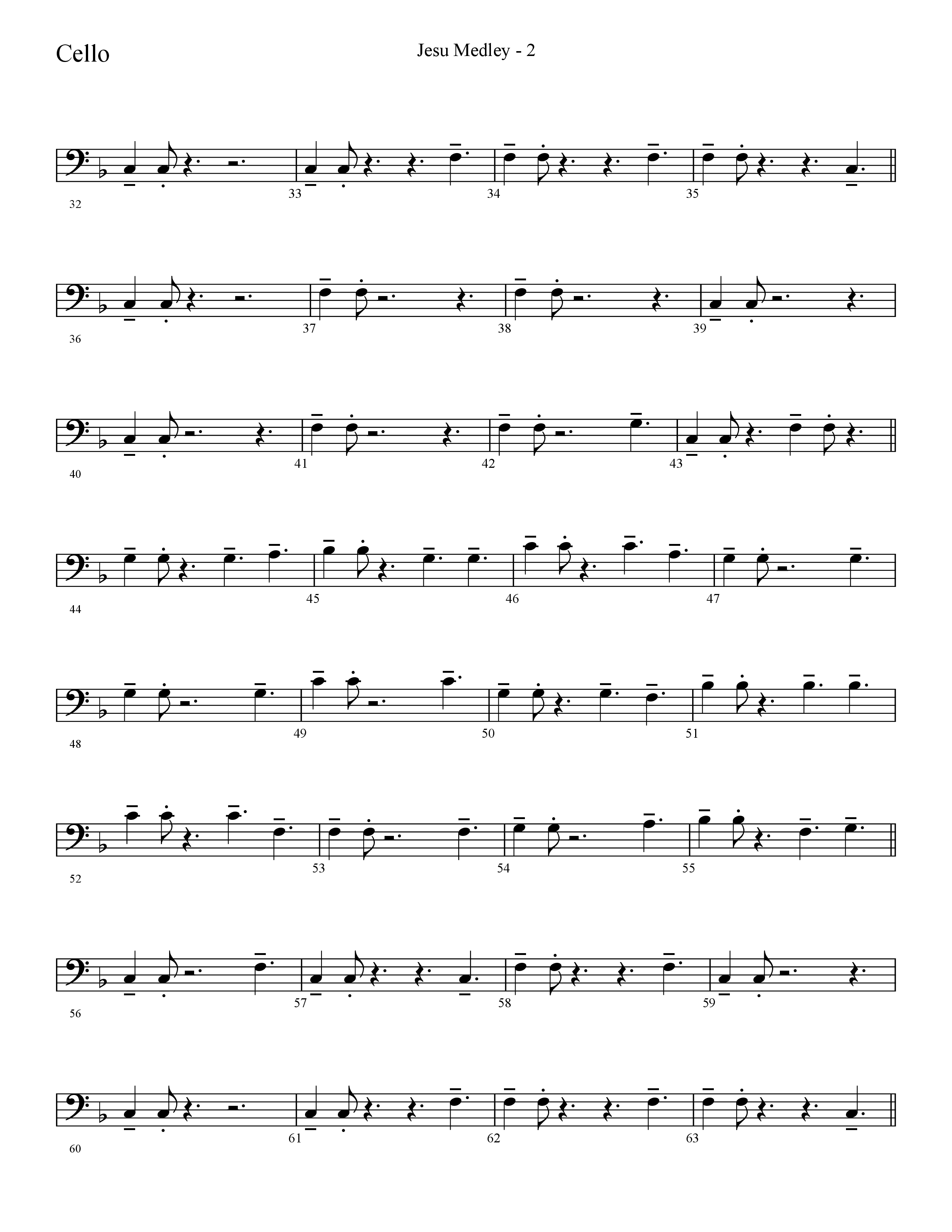 Jesu Medley (with Jesu Joy Of Man’s Desiring, Unto Us, What Child Is This, Alleluia To The King (Choral Anthem SATB) Cello (Lifeway Choral / Arr. Cliff Duren)