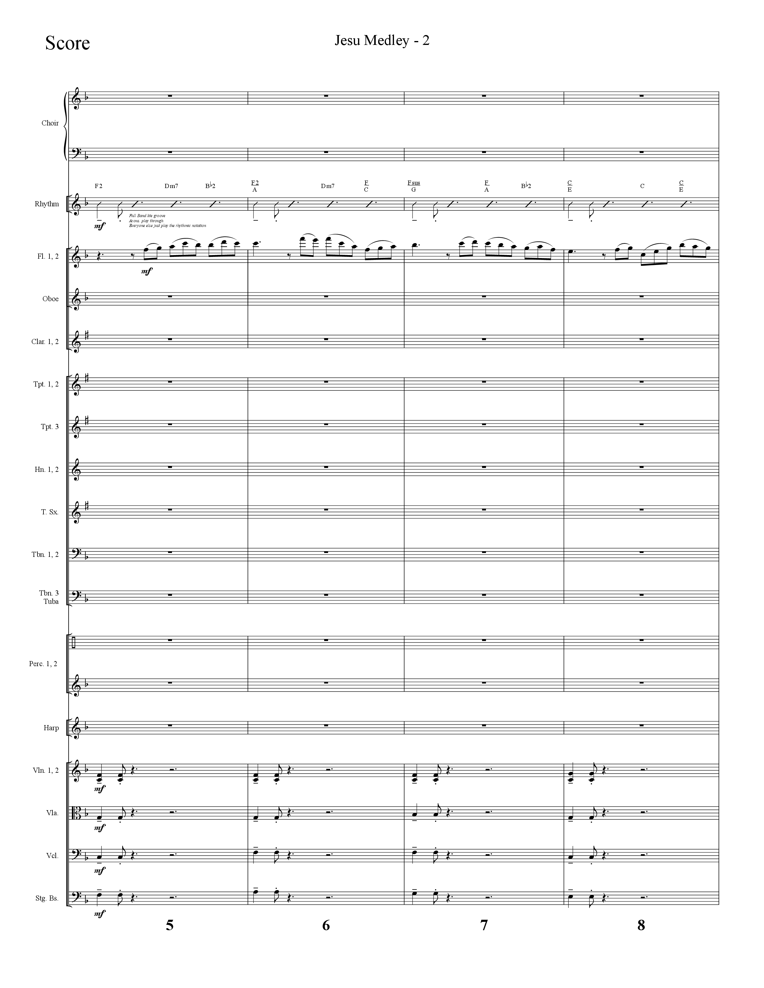Jesu Medley (with Jesu Joy Of Man’s Desiring, Unto Us, What Child Is This, Alleluia To The King (Choral Anthem SATB) Orchestration (Lifeway Choral / Arr. Cliff Duren)