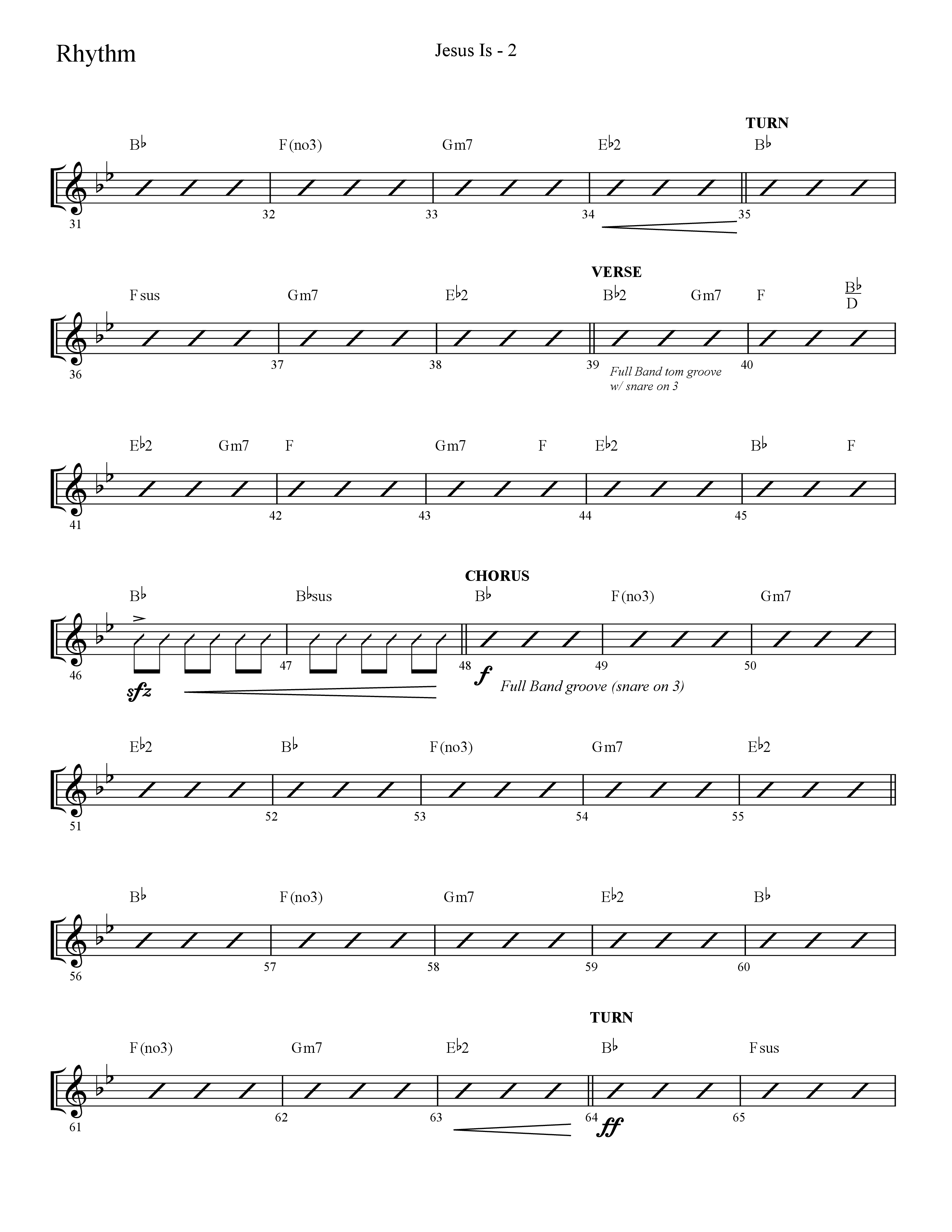 Jesus Is (Choral Anthem SATB) Rhythm Chart (Lifeway Choral / Arr. Cliff Duren)