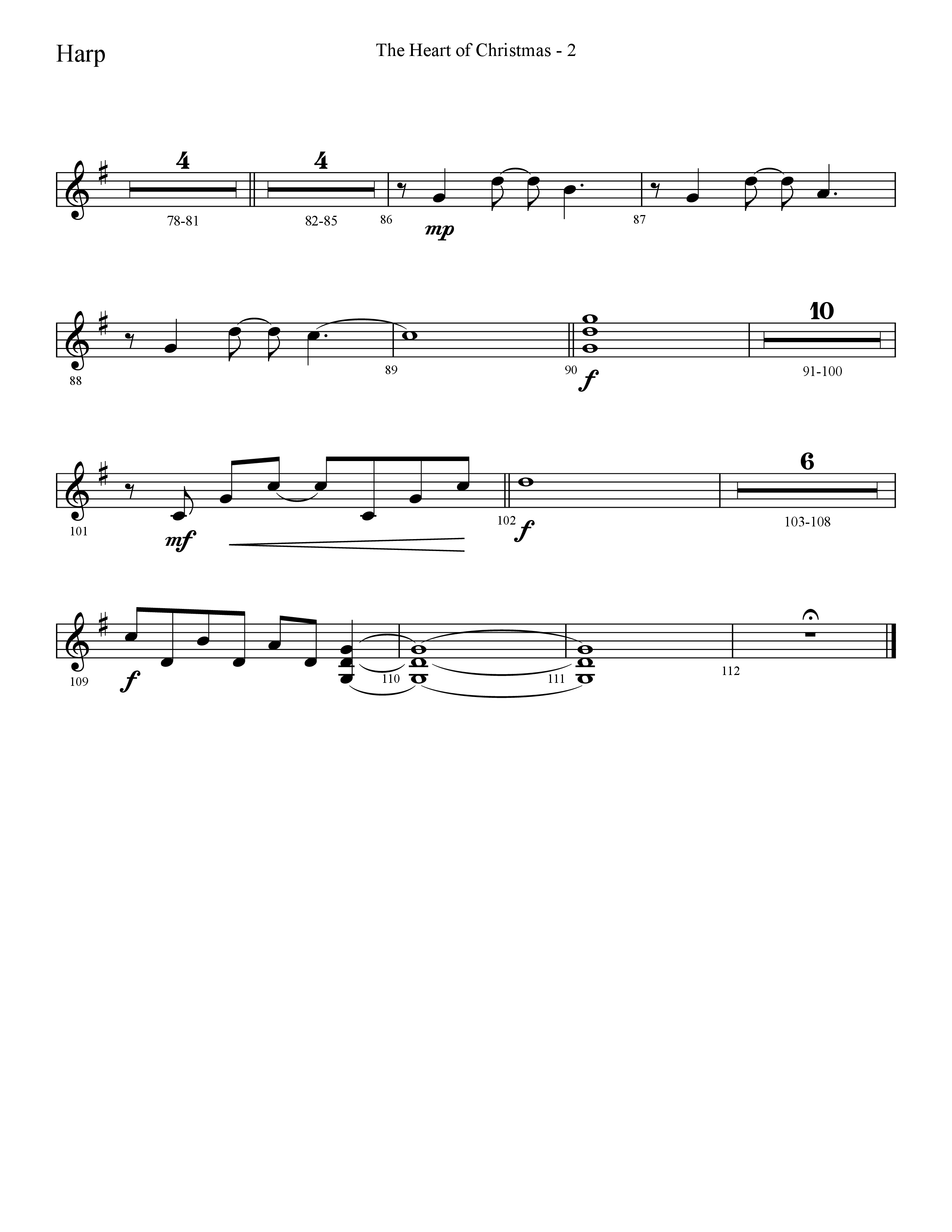 The Heart Of Christmas (Choral Anthem SATB) Harp (Lifeway Choral / Arr. Cliff Duren)