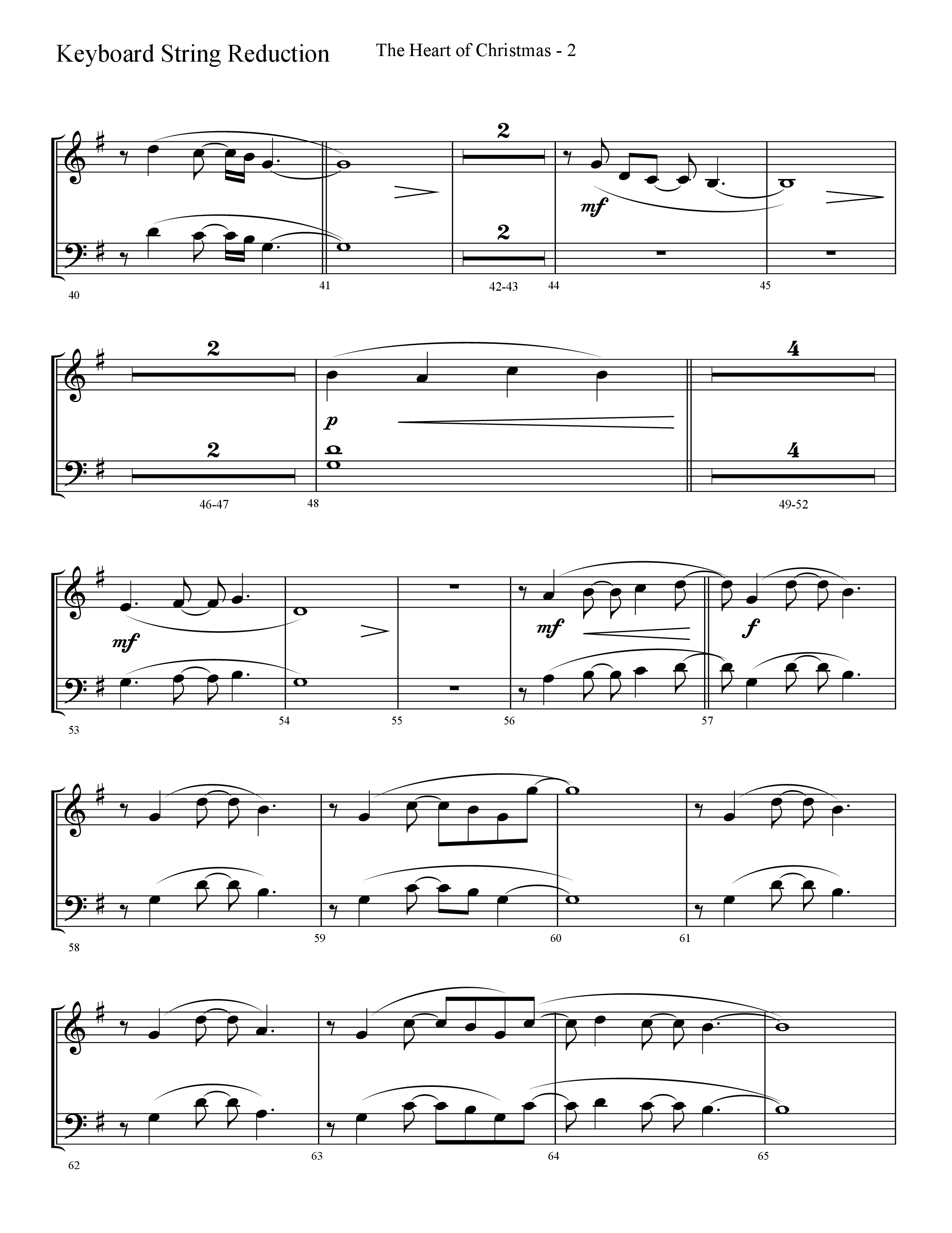 The Heart Of Christmas (Choral Anthem SATB) String Reduction (Lifeway Choral / Arr. Cliff Duren)
