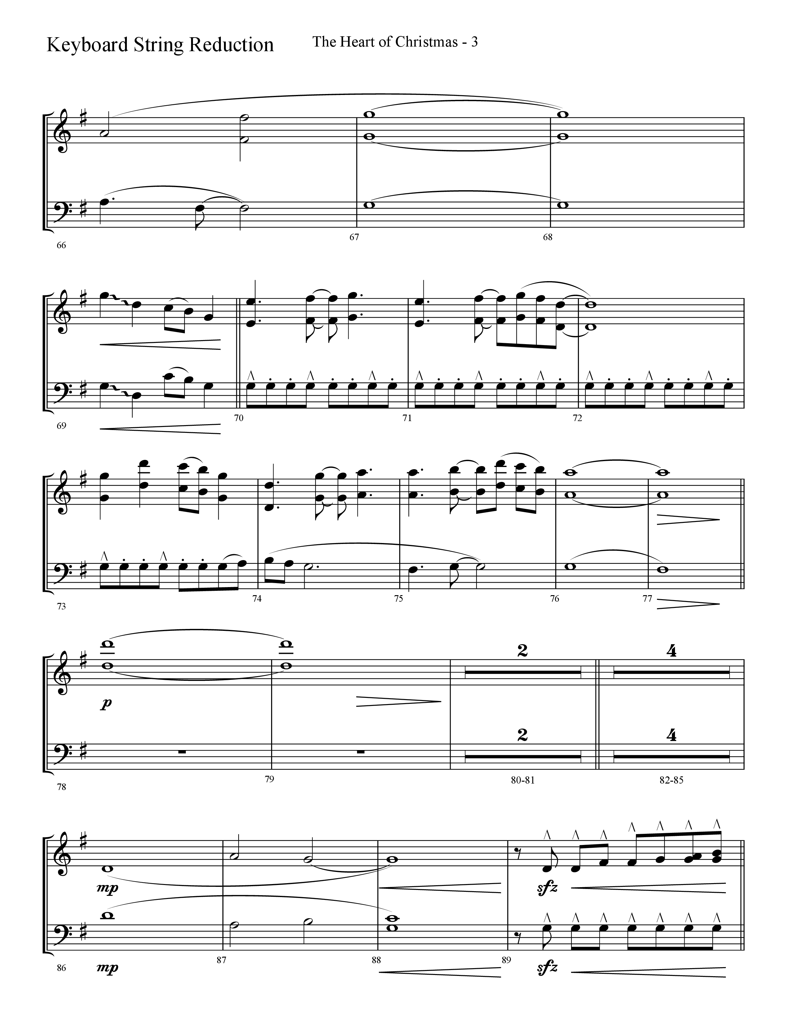 The Heart Of Christmas (Choral Anthem SATB) String Reduction (Lifeway Choral / Arr. Cliff Duren)
