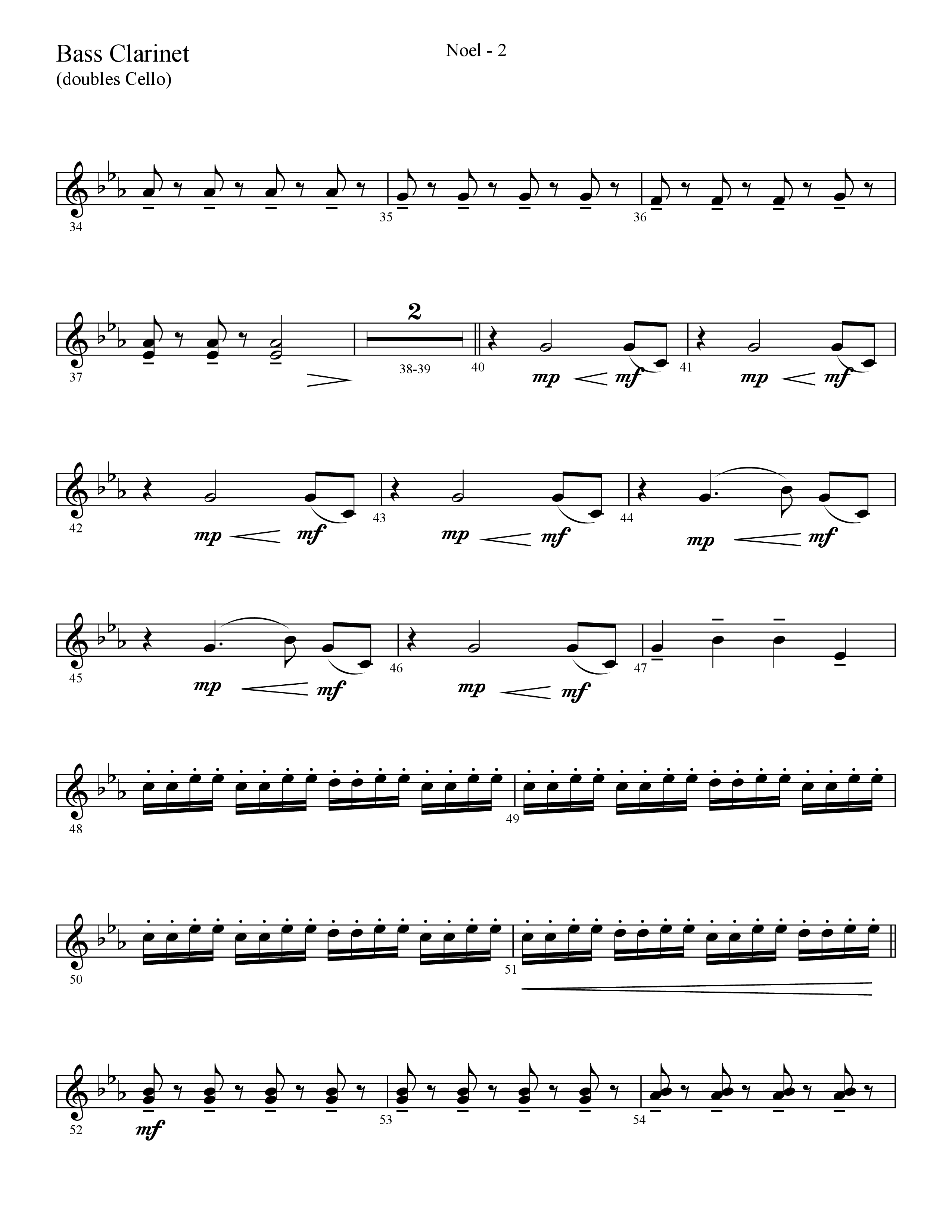 Noel (He Shall Reign Forevermore) (Choral Anthem SATB) Bass Clarinet (Lifeway Choral / Arr. Cliff Duren)