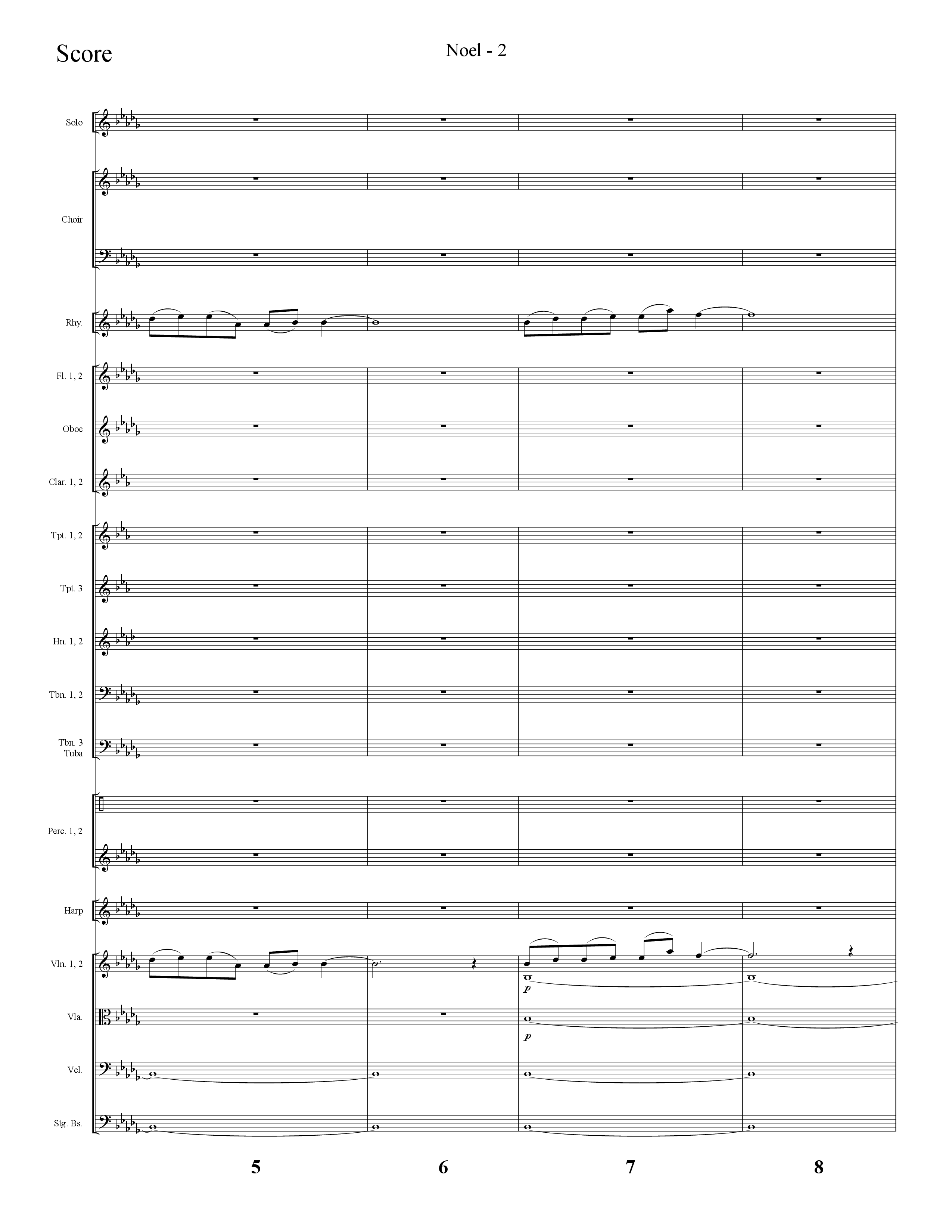 Noel (He Shall Reign Forevermore) (Choral Anthem SATB) Orchestration (Lifeway Choral / Arr. Cliff Duren)