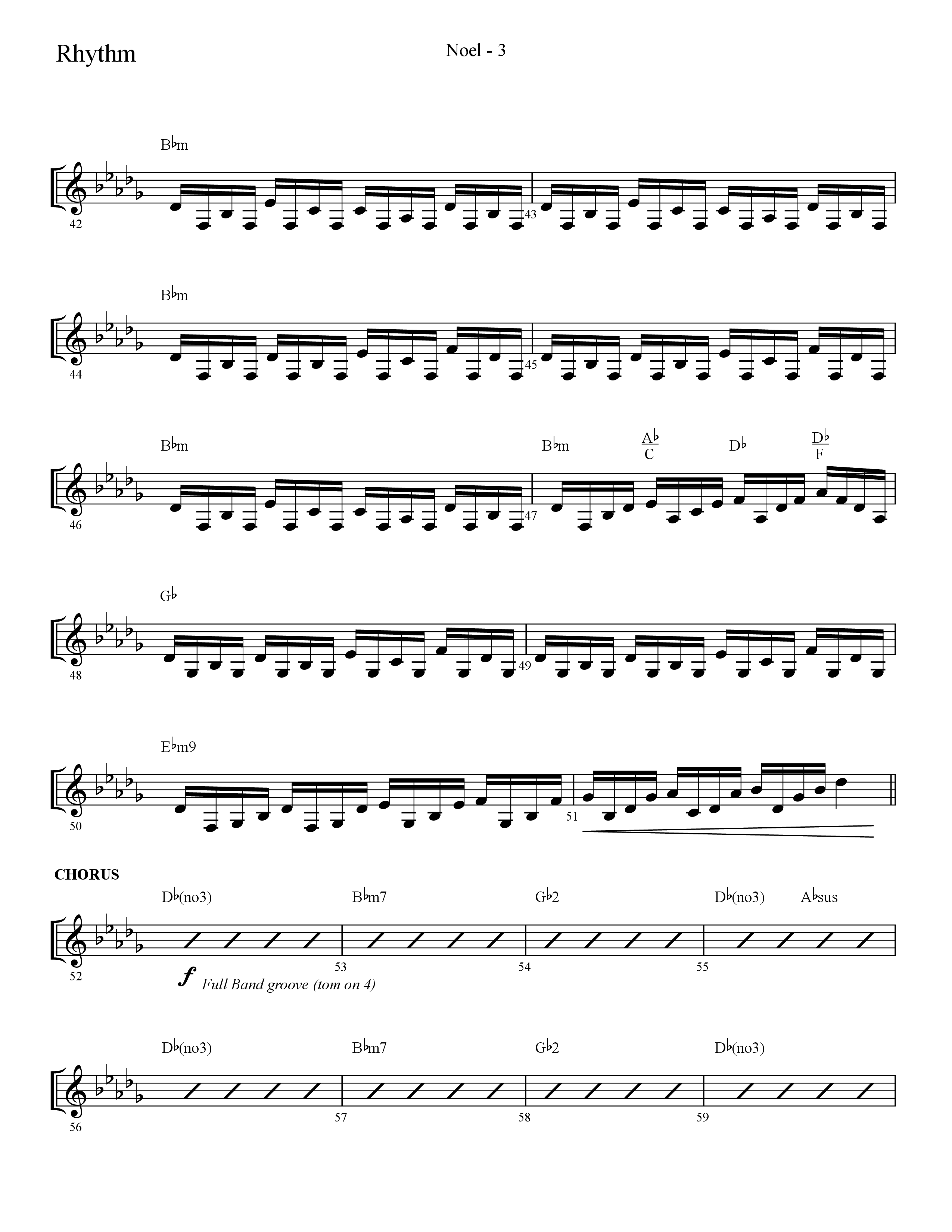 Noel (He Shall Reign Forevermore) (Choral Anthem SATB) Rhythm Chart (Lifeway Choral / Arr. Cliff Duren)