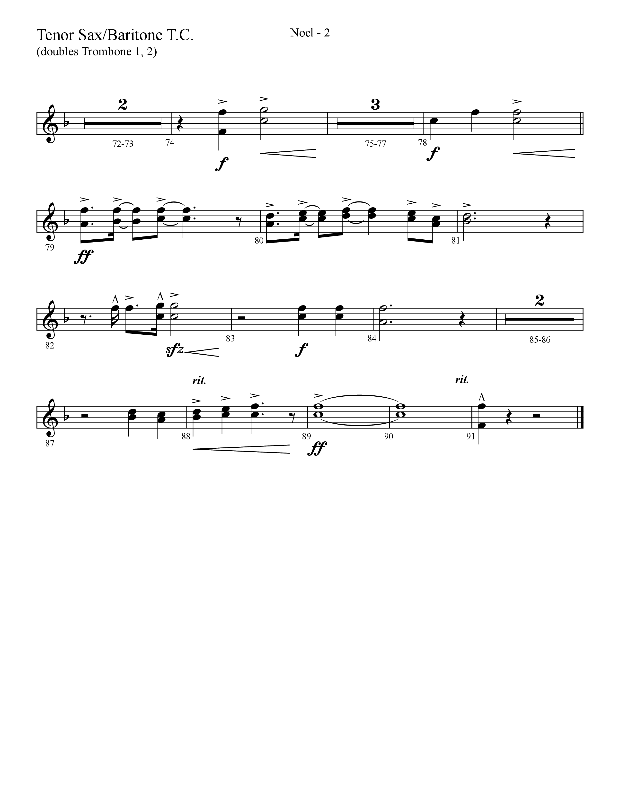 Noel (He Shall Reign Forevermore) (Choral Anthem SATB) Tenor Sax/Baritone T.C. (Lifeway Choral / Arr. Cliff Duren)